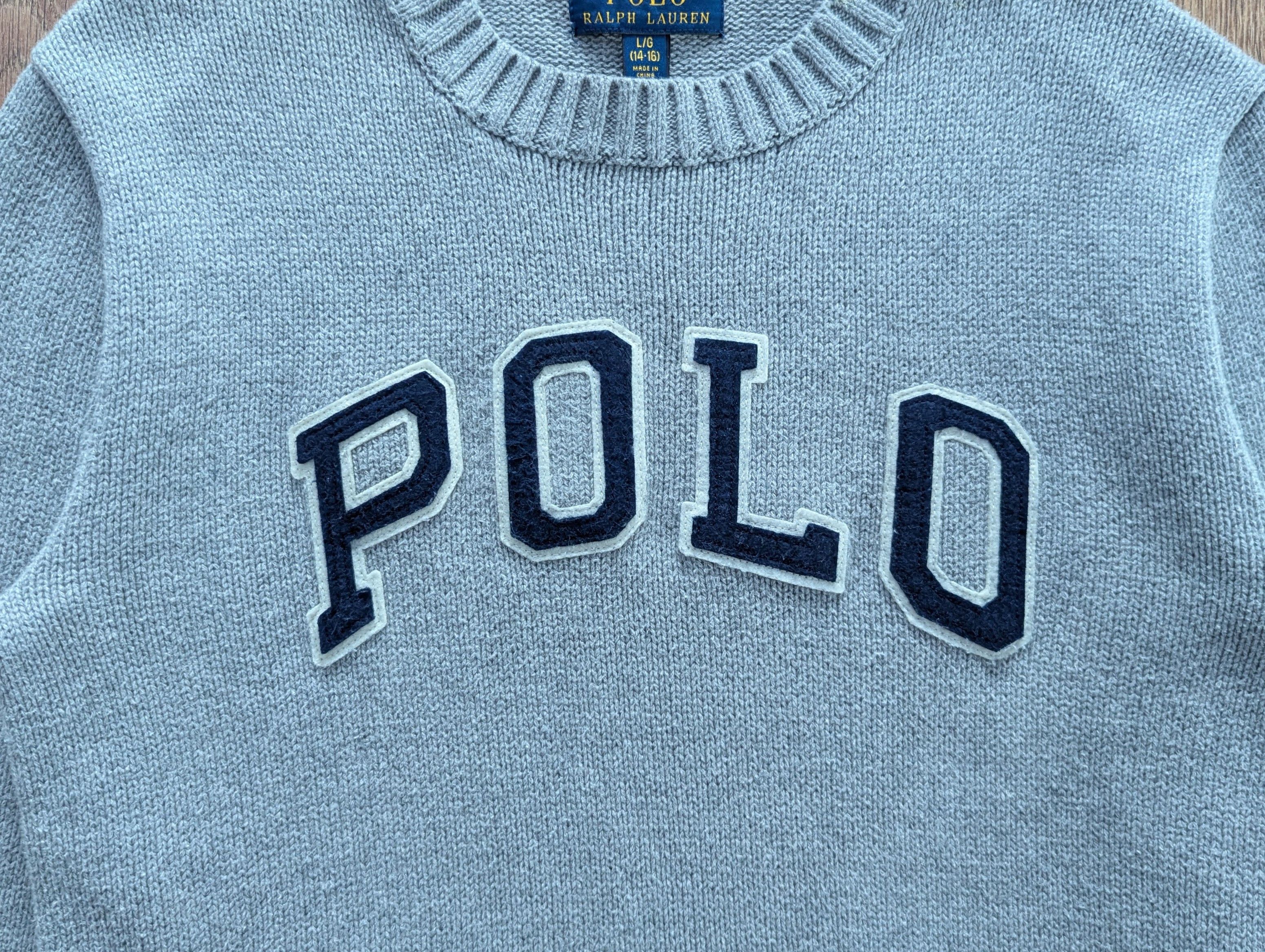 Polo Ralph Lauren POLO RALPH LAUREN Big Logo Knit Junior Sweater Size L 14-16 Size US L / EU 52-54 / 3 - 3 Thumbnail