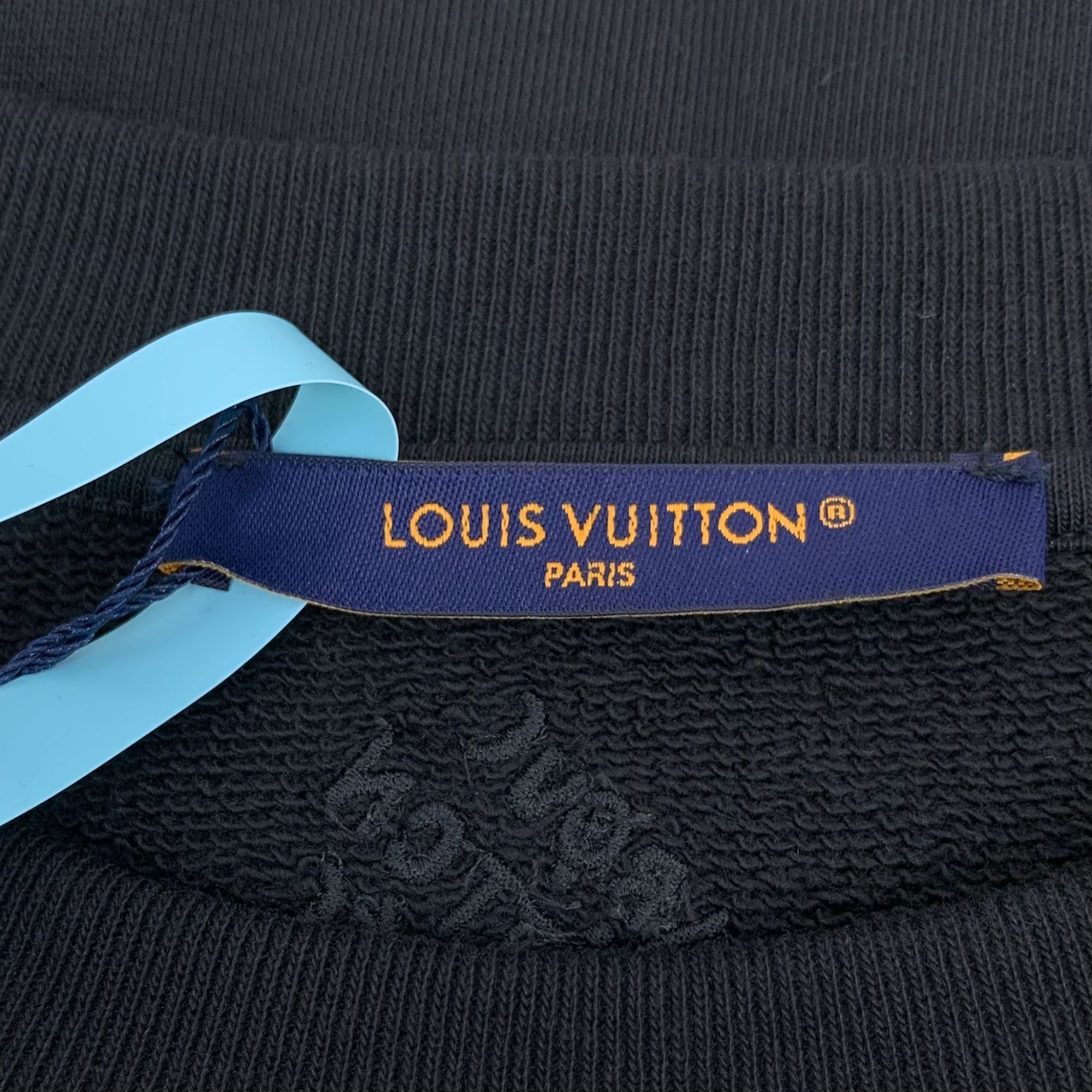 Louis Vuitton LOUIS VUITTON Black Cotton Sweatshirt With Gold Studded Logo Size US L / EU 52-54 / 3 - 2 Thumbnail