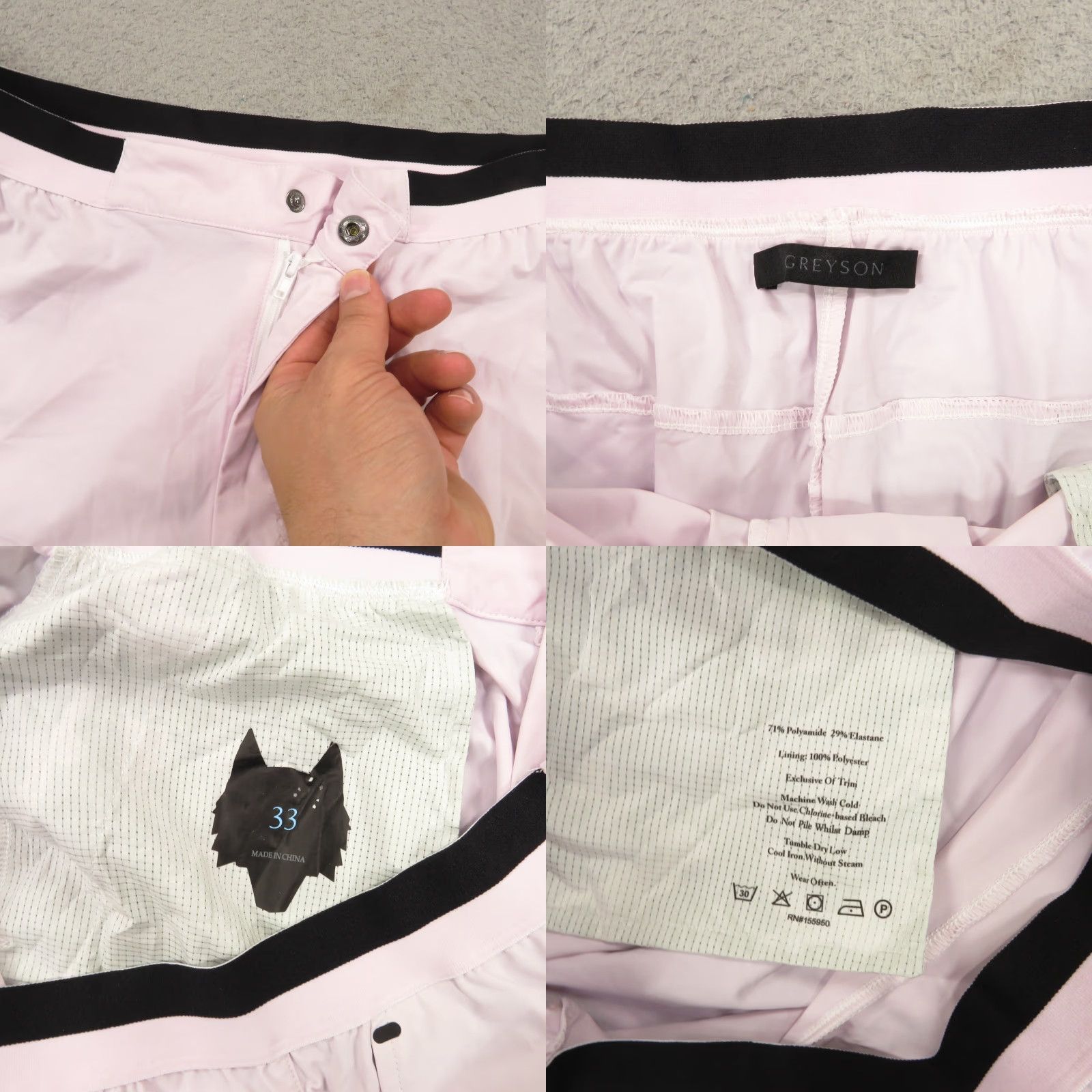 Vintage Greyson Shorts 33 Mens Hybrid Pickleball Tennis Rally 8" Performance Petal Pink Size US 32 / EU 48 - 8 Thumbnail
