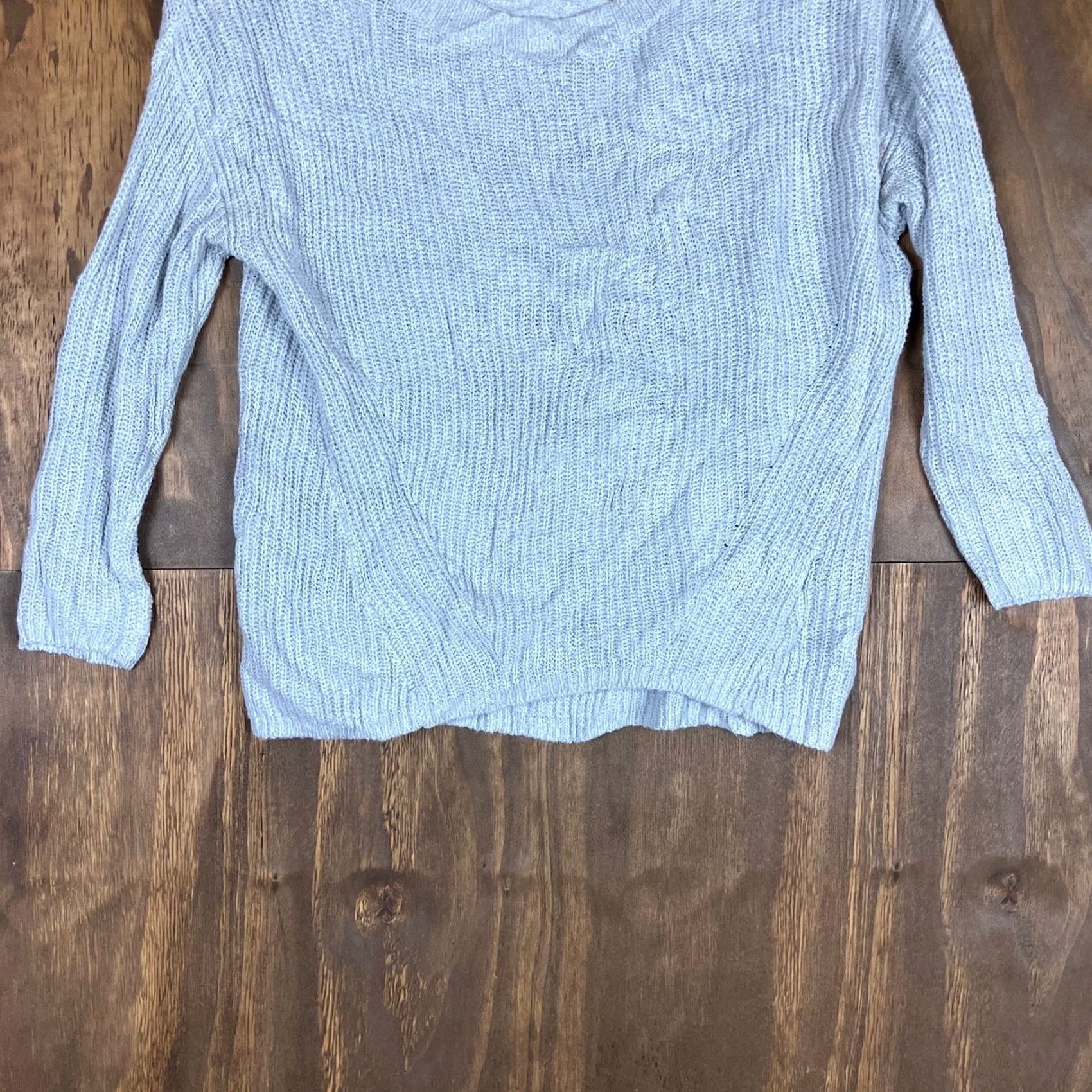 Express Express Womens Sweater Gray Boat Neck Open Back Knit Cotton Blend XS Pullover Knit Woman Crew Neck Casual Everyday Wear | Mens? Size XS / US 0-2 / IT 36-38 - 3 Thumbnail