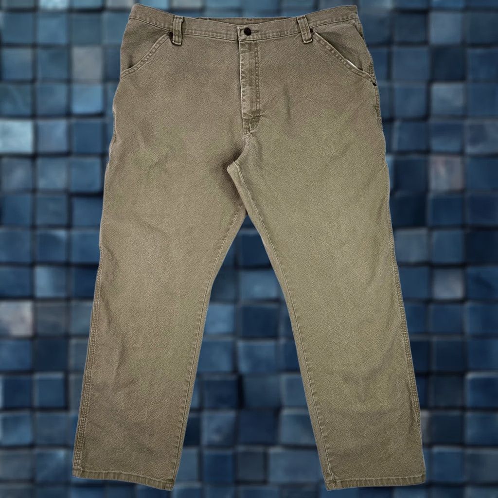 Wrangler Wrangler Five Star Carpenter Jeans Men 40x30 Beige Tan Straight Jeans Men's 40x30 Regular Beige Stars Vintage No Size US 40 / EU 56 - 1 Thumbnail
