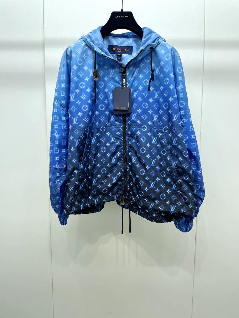 Louis Vuitton Blue Gradient Logo Windbreaker Jacket- DMC Size US S / EU 44-46 / 1 - 1 Thumbnail