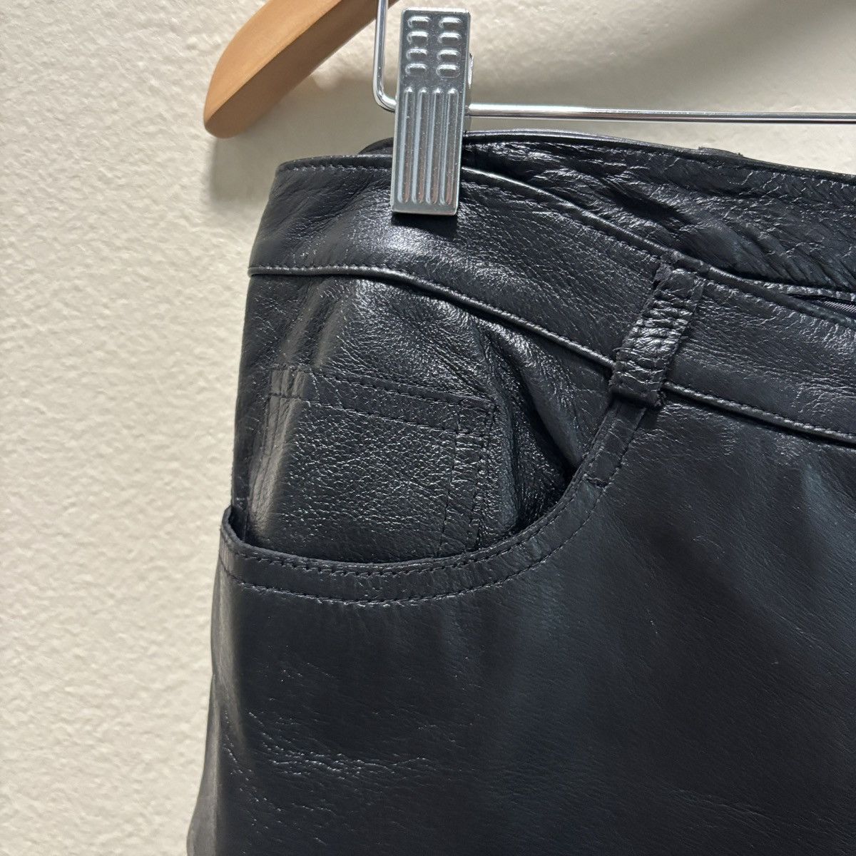 Vintage DarylK-189 Vintage Y2K genuine leather pants Size 30" / US 8 / IT 44 - 4 Thumbnail
