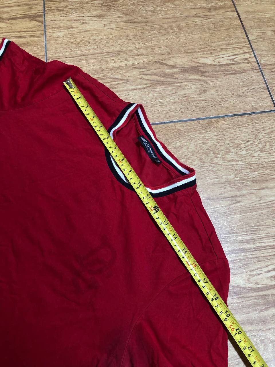 Dolce & Gabbana DOLCE & GABBANA T-shirt Red Cotton DG Logo Print Crew Neck Size US L / EU 52-54 / 3 - 10 Thumbnail