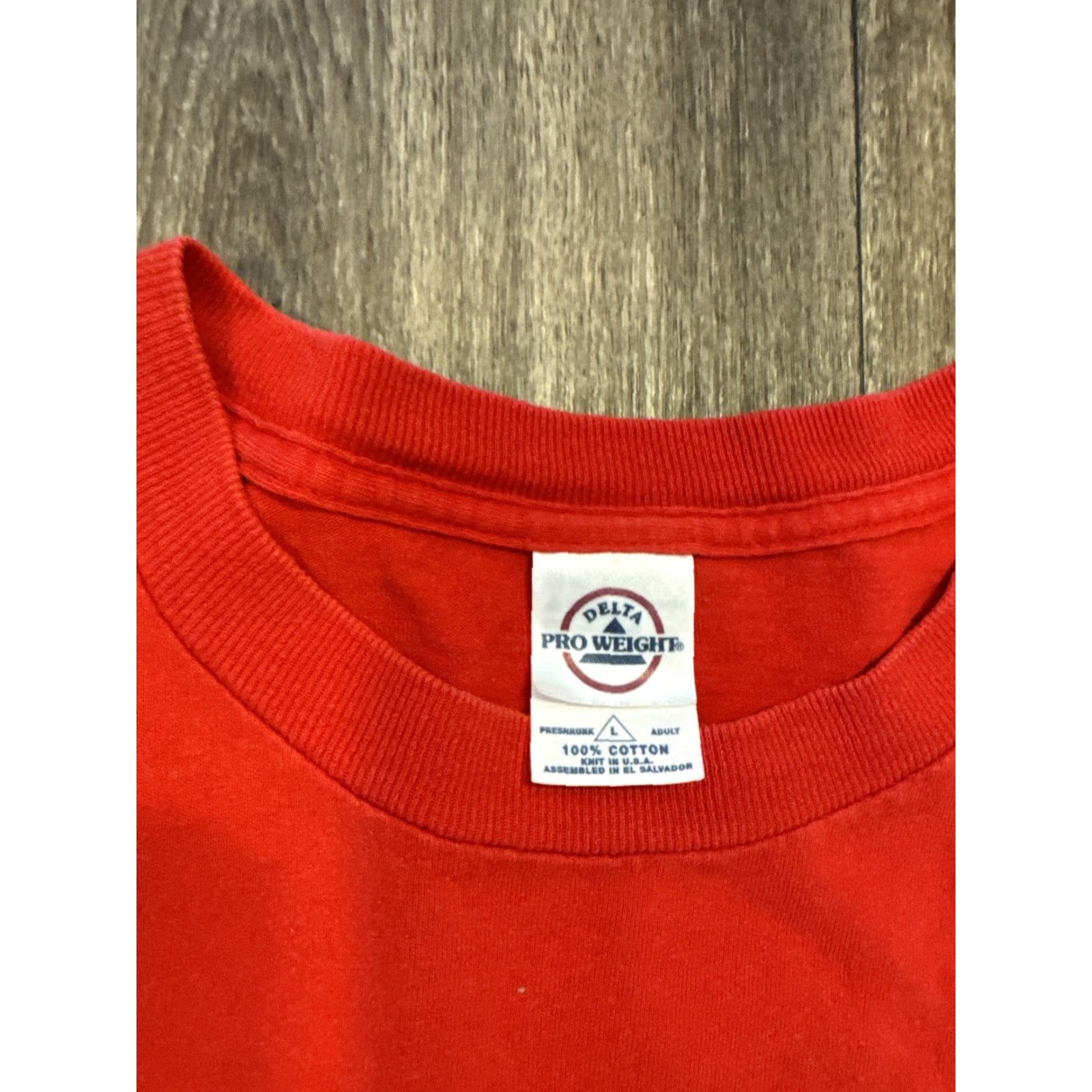 Delta VINTAGE Washington DC Embroidered Cherry Blossom Flower Red T-Shirt Large Mens L Size US L / EU 52-54 / 3 - 4 Thumbnail
