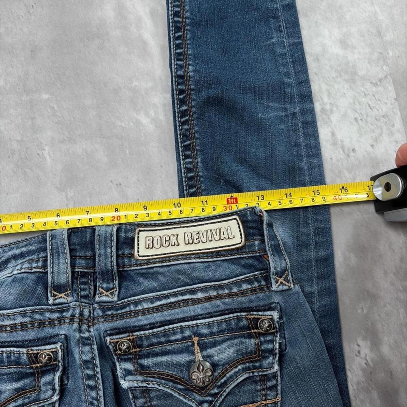 Rock Revival Y2K Rock Revival Grunge Jessica Skinny Gothic Denim Jeans Size 42" / US 20 - 6 Thumbnail