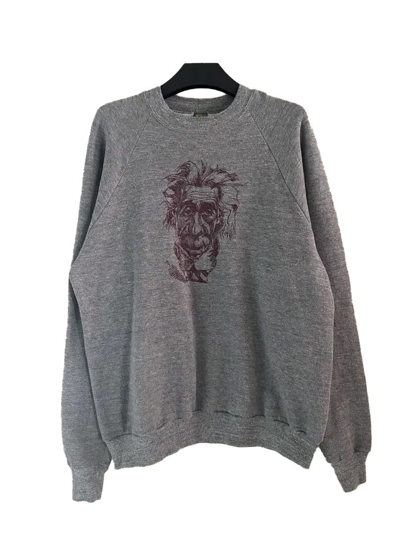 Vintage 🔥FINAL DROP🔥 1980s Vintage Albert Einstein Sweatshirt Size US XL / EU 56 / 4 - 1 Thumbnail