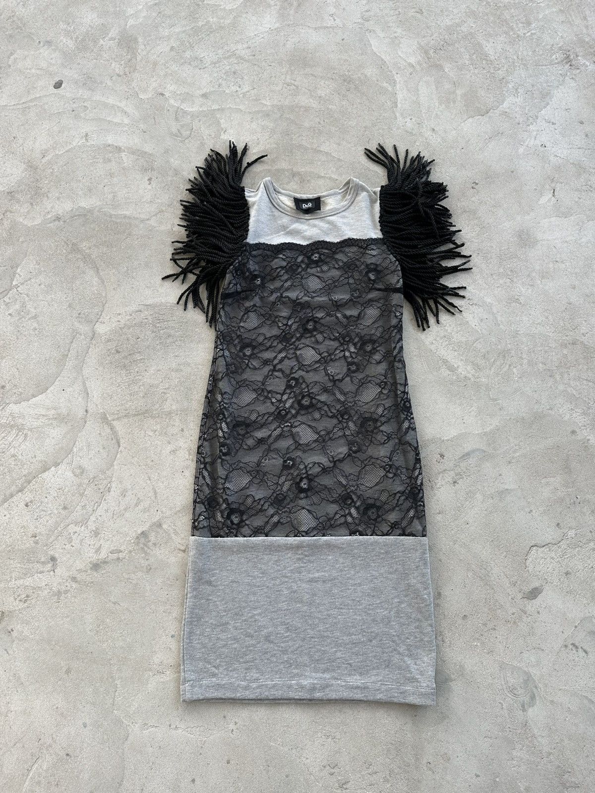 Dolce & Gabbana Dolce Gabbana Sleeveless Lace Panel Dress With Fringe Detail Size M / US 6-8 / IT 42-44 - 1 Thumbnail