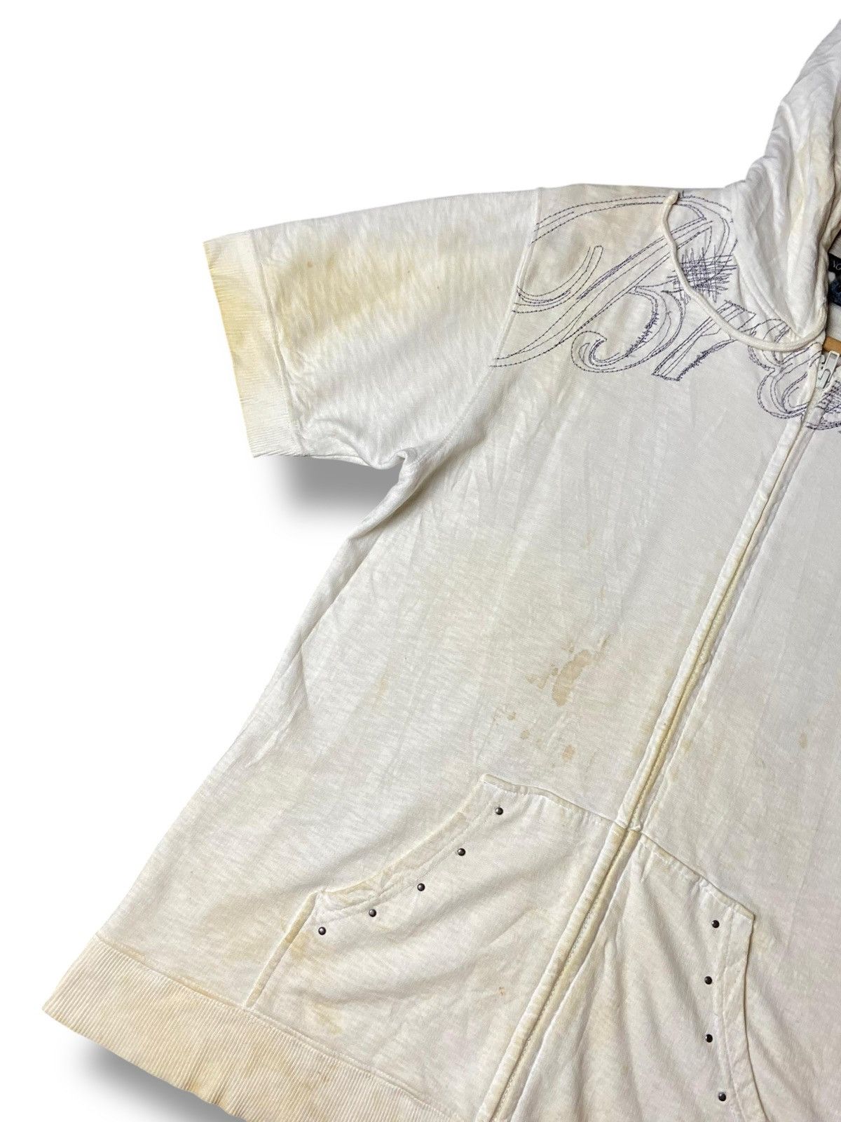 Japanese Brand Hovering Short Sleeve Full Zip Hooded Jacket (147) Size US XS / EU 42 / 0 - 6 Thumbnail
