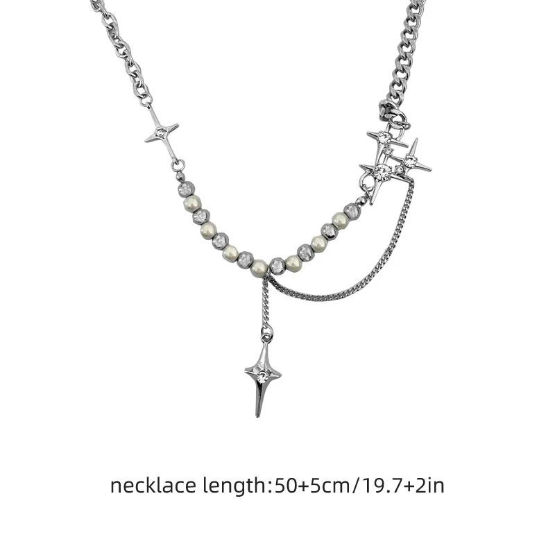 Jewelry Cross Star Beaded Necklace Size ONE SIZE - 2 Thumbnail
