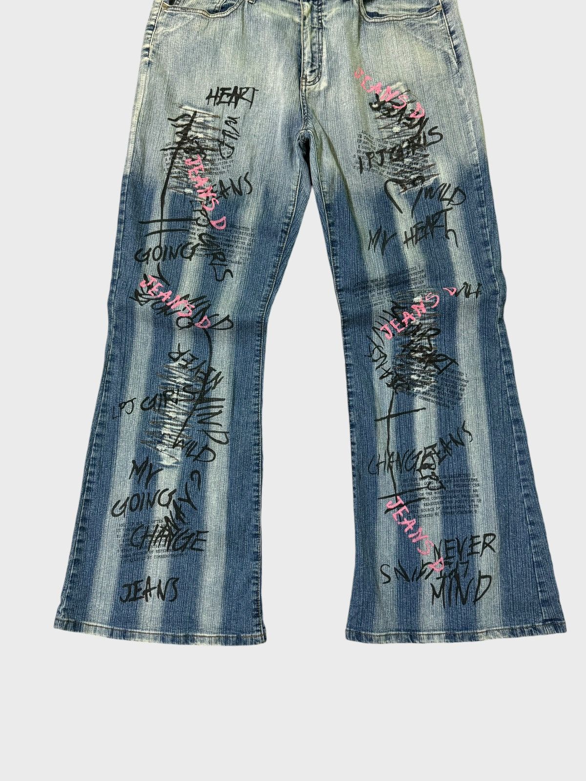 Hysteric Glamour FLARE DRAMA JEANS PRINTED DESIGN BOOT CUT STRETCHABLE JEANS Size US 34 / EU 50 - 6 Thumbnail