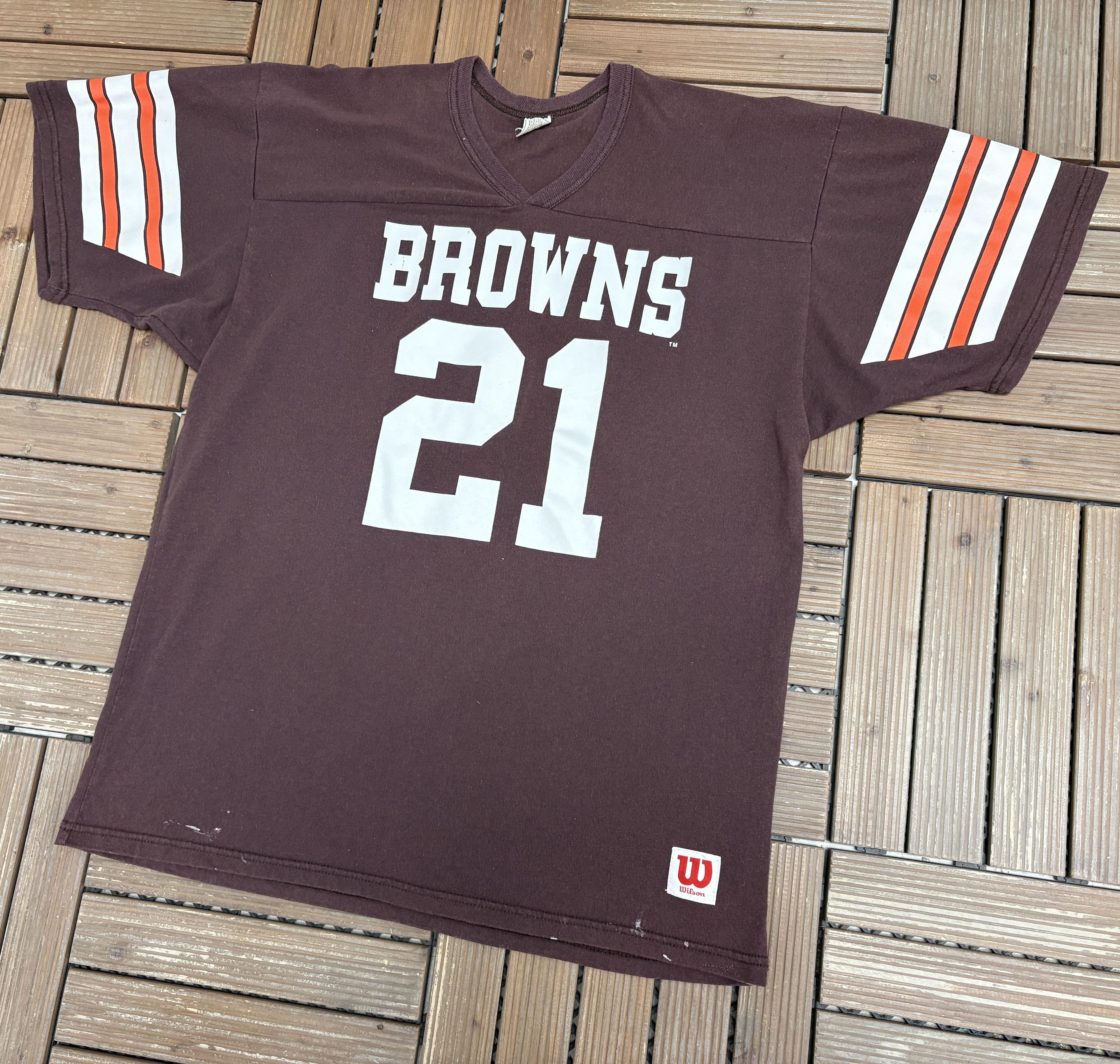 Vintage Cleveland Browns Jersey Style Vintage Brown T-Shirt Tee Size US XL / EU 56 / 4 - 3 Thumbnail
