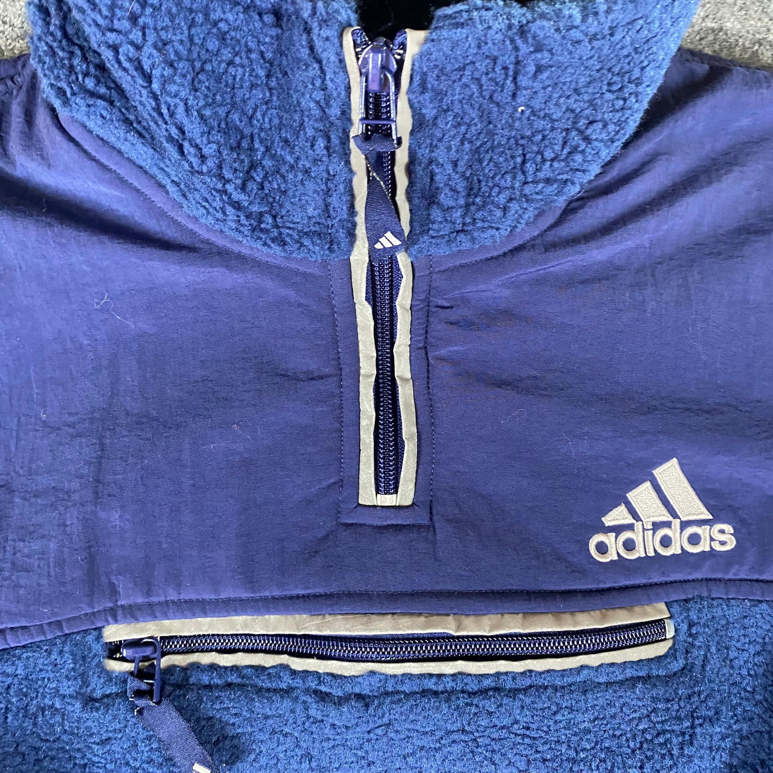 Polartec Vintage Adidas Half Zipper Polartec Sweatshirt Size US L / EU 52-54 / 3 - 5 Thumbnail