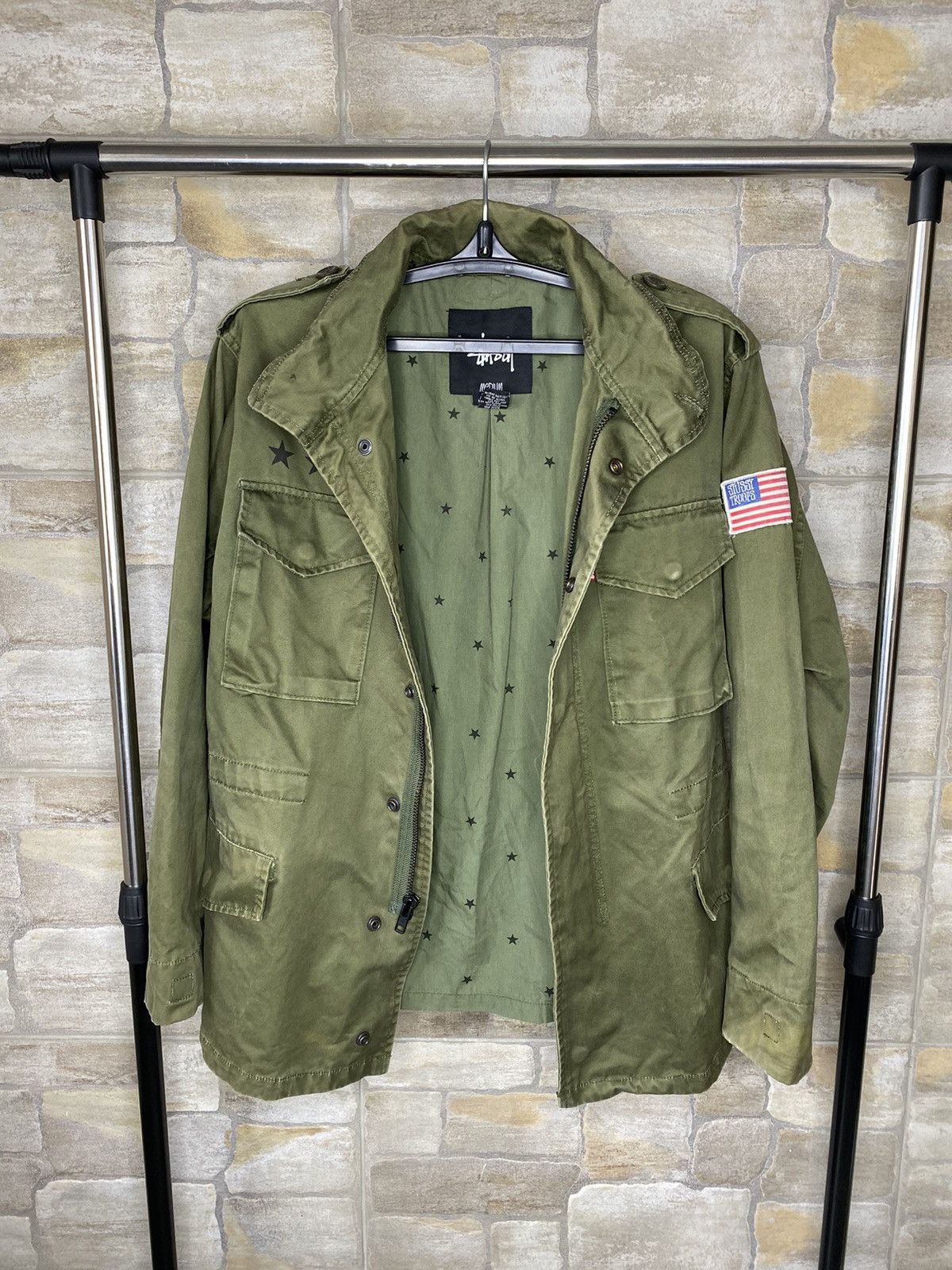 Streetwear × Stussy × Vintage Vintage Stussy Troops Military