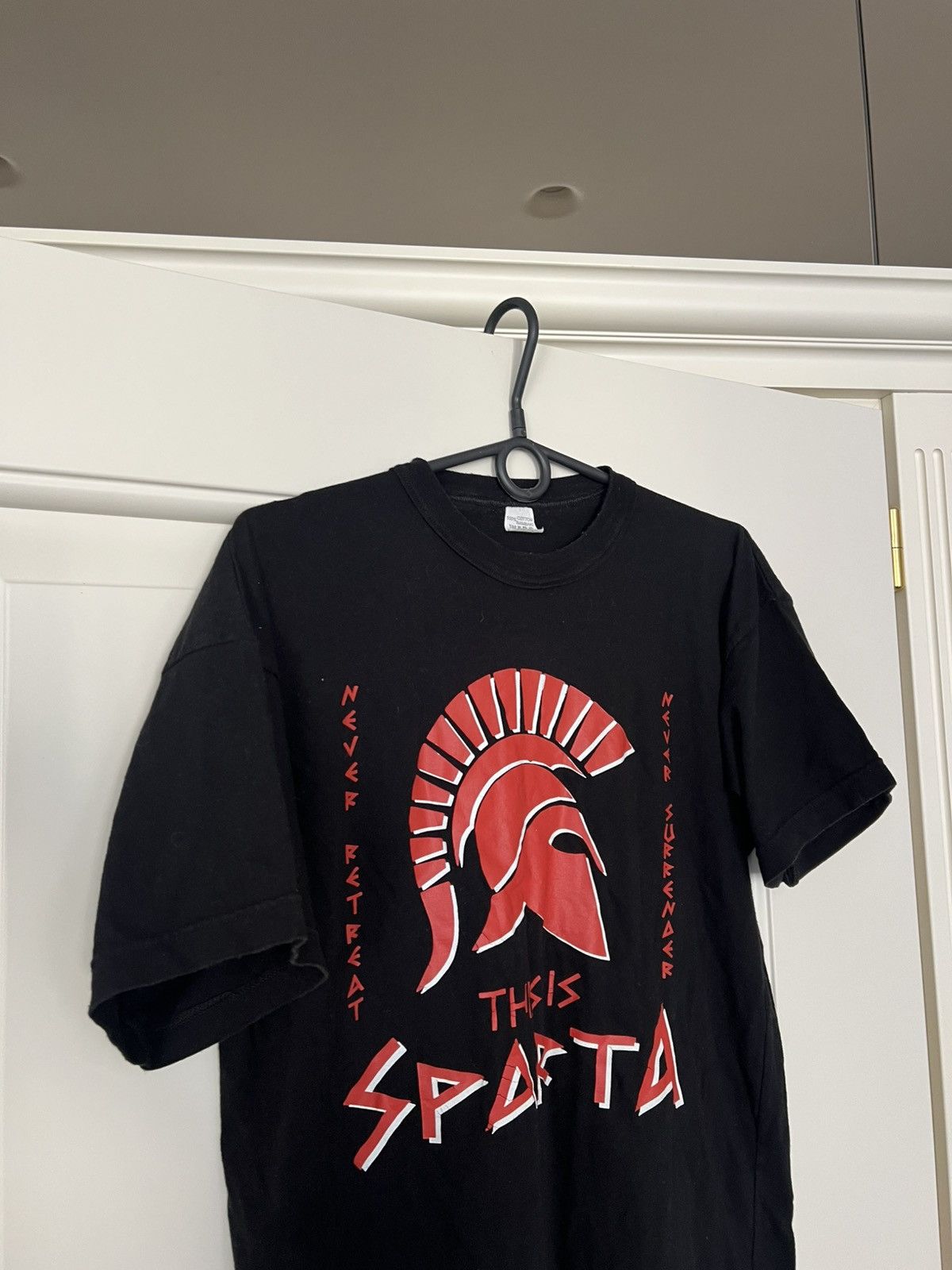 Vintage This Is Sparta 300 Movie T-Shirt Spartan Helmet Graphic Size US M / EU 48-50 / 2 - 7 Thumbnail