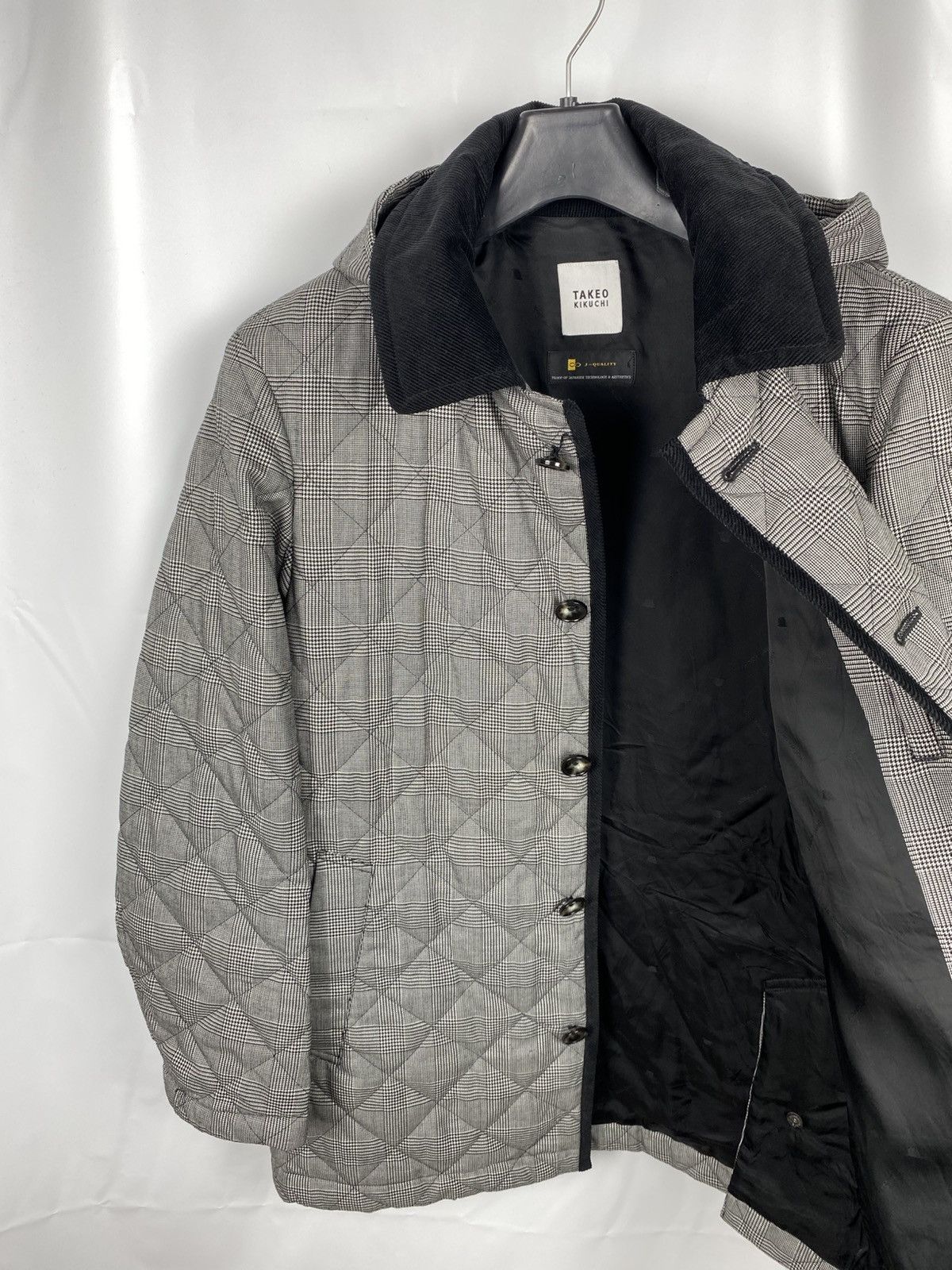 Japanese Brand × Takeo Kikuchi Takeo Kikuchi Plaid Quilted Jacket Hooded size 3 Size US M / EU 48-50 / 2 - 12 Thumbnail