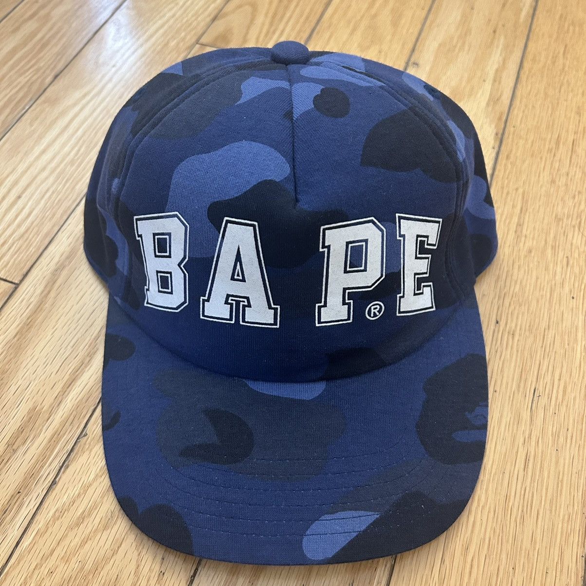Bape Bape Baseball Cap Blue Camo Logo Size ONE SIZE - 1 Thumbnail