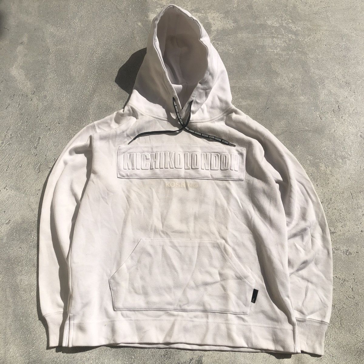 Japanese Brand Michiko Koshino London Hoodie white on white Size US M / EU 48-50 / 2 - 1 Thumbnail