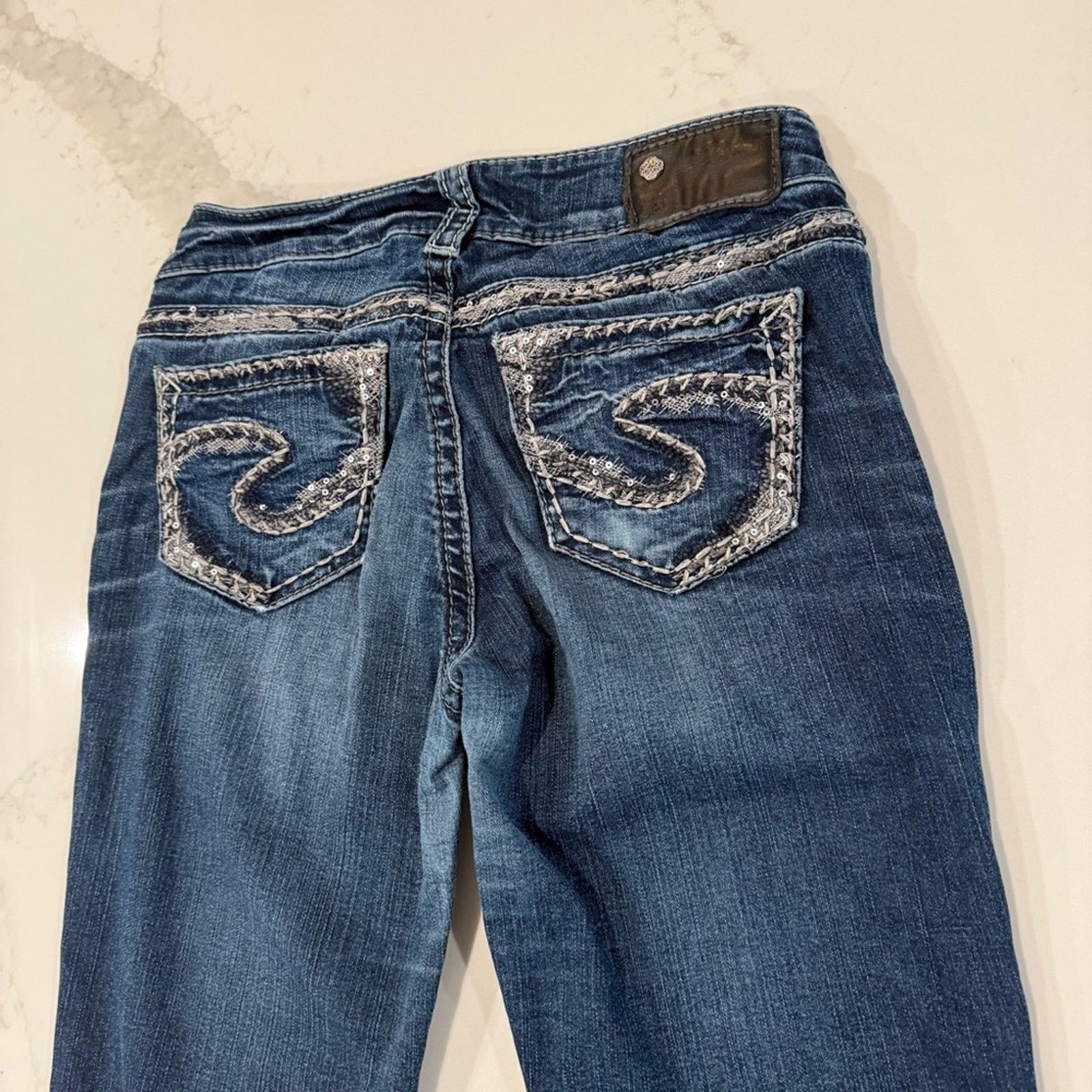 Silver Jeans Co. Silver Suki Mid Boot Denim Jeans Women’s W26xL31 Dark Blue Size 26" / US 2 / IT 38 - 9 Thumbnail