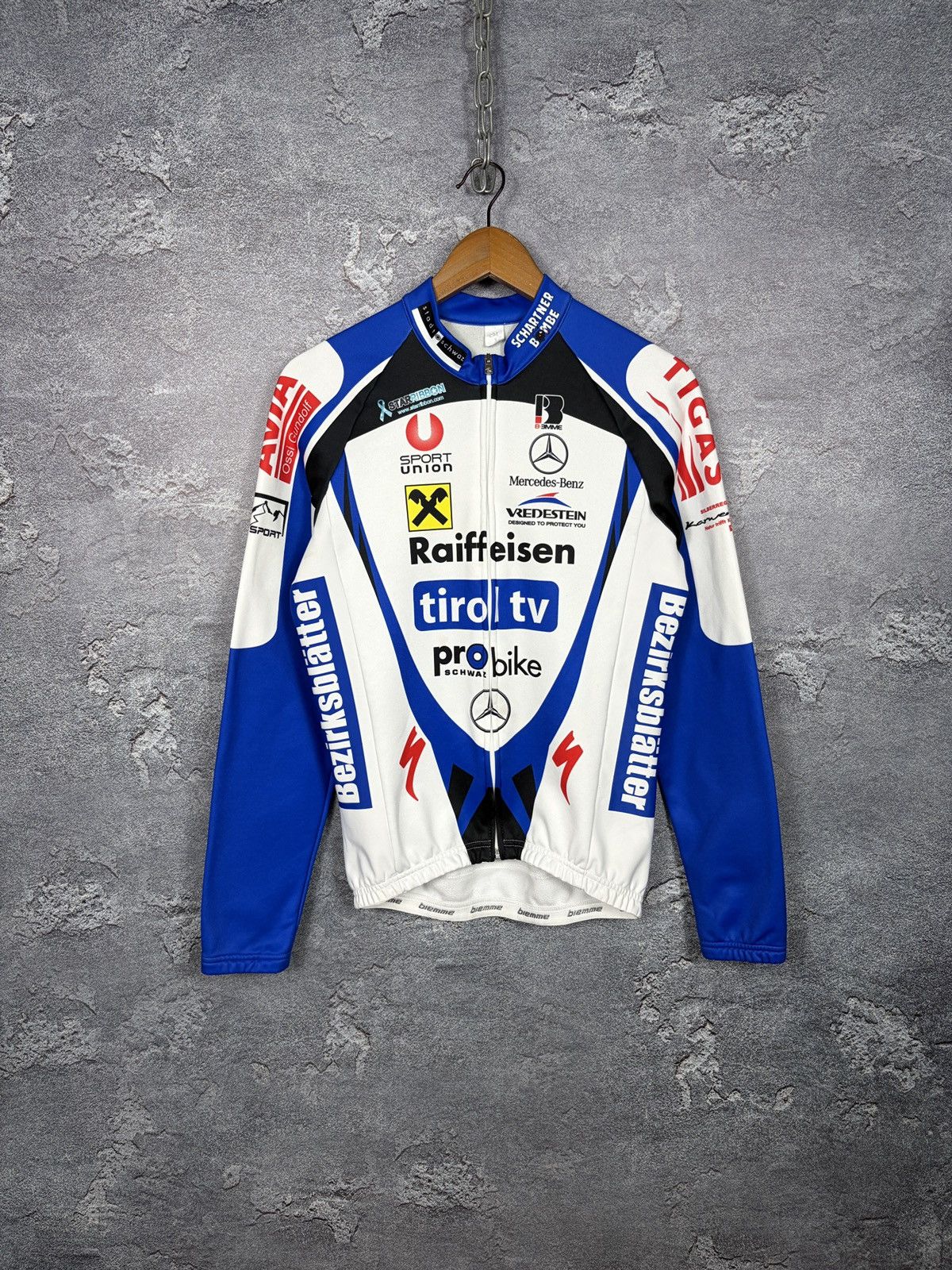 Bicycle Biemme Vintage Bicycle Jersey Long Sleeve Mercedes Benz Size US M / EU 48-50 / 2 - 1 Thumbnail