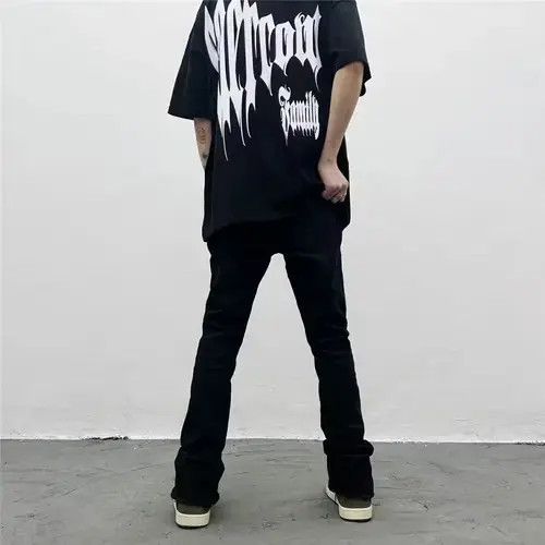 Jean custom punk flared jeans Size US 30 / EU 46 - 2 Thumbnail
