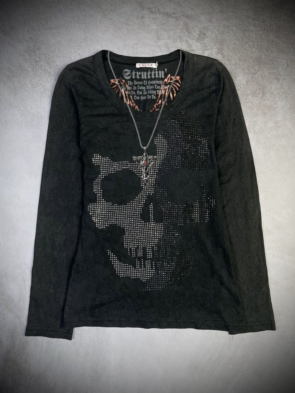 Hysteric Glamour 2000s Colza Skull & Angel Wings Long Sleeve Tshirt Size S / US 4 / IT 40 - 1 Thumbnail