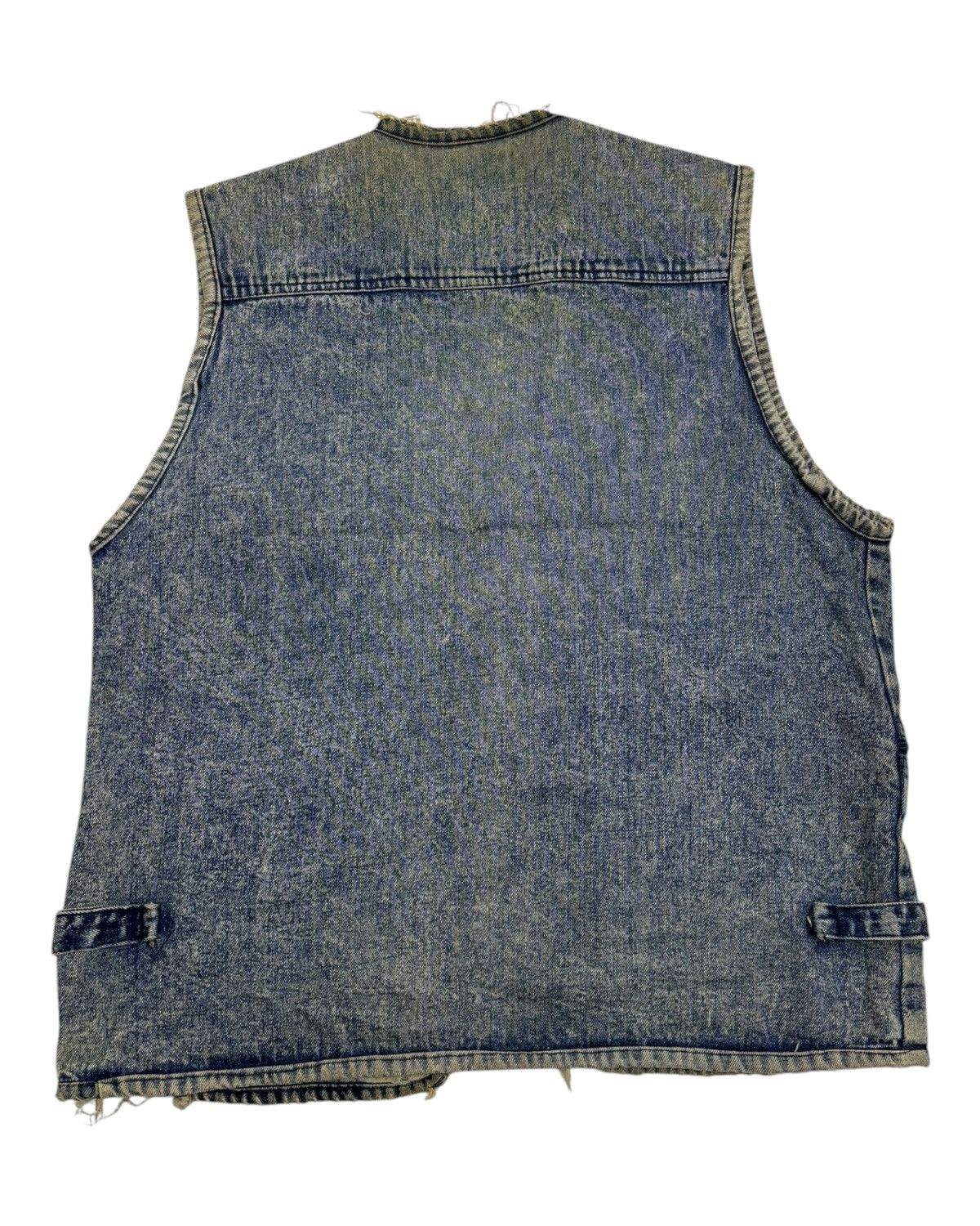 Vintage 🔥VINTAGE NIKE THRASHED DISTRESSED DENIM VEST JACKET Size US M / EU 48-50 / 2 - 6 Thumbnail