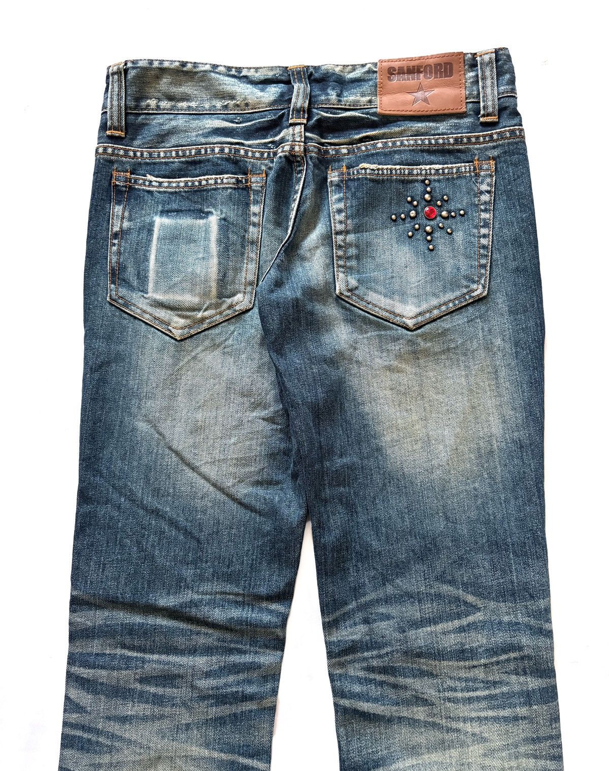 20471120 JAPANESE BRAND SANFORD FLARE PATCHWORK JEANS Size US 30 / EU 46 - 5 Thumbnail
