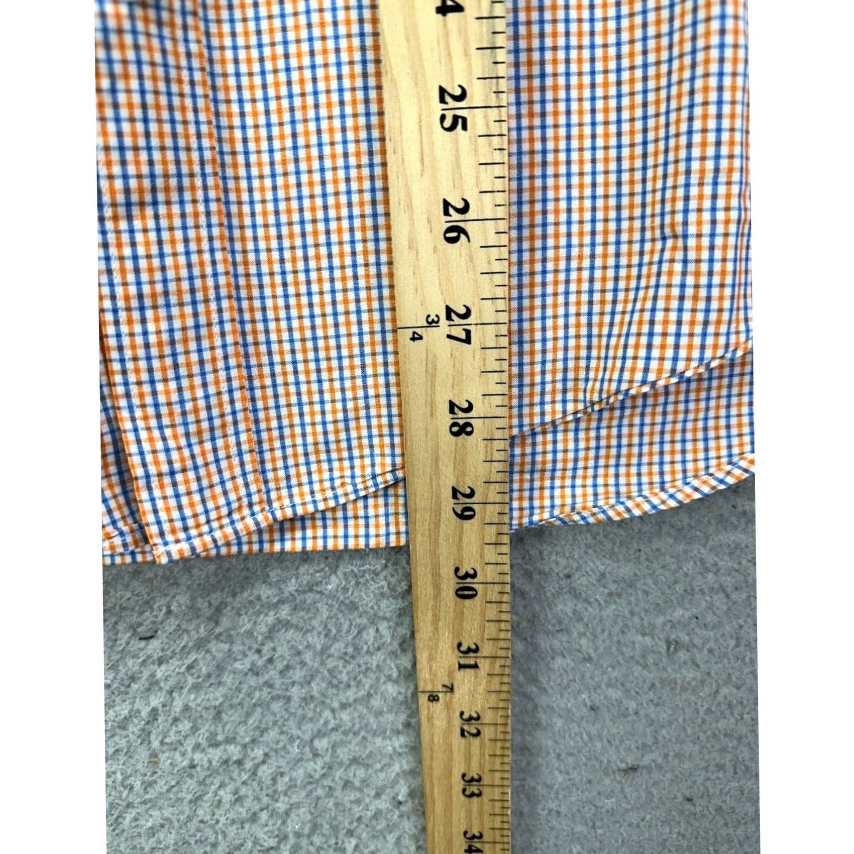 Vintage VINTAGE? No. J Crew Shirt Mens Large Woven Orange Tattersall Check Tailored Slim Button Down Size US L / EU 52-54 / 3 - 7 Thumbnail