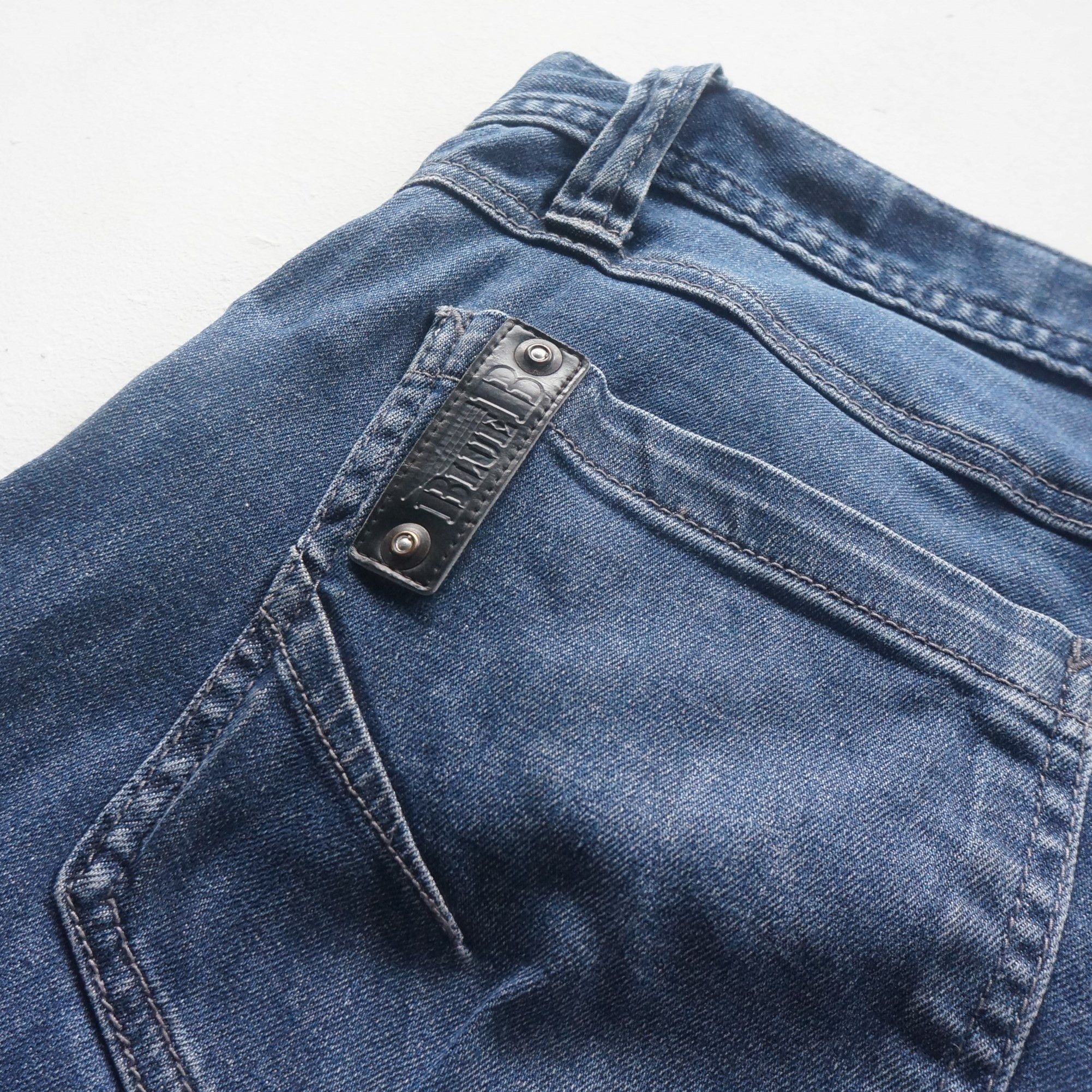 Japanese Brand Blue B Multi Pockets Baggy Soft Jeans Size US 35 - 5 Thumbnail