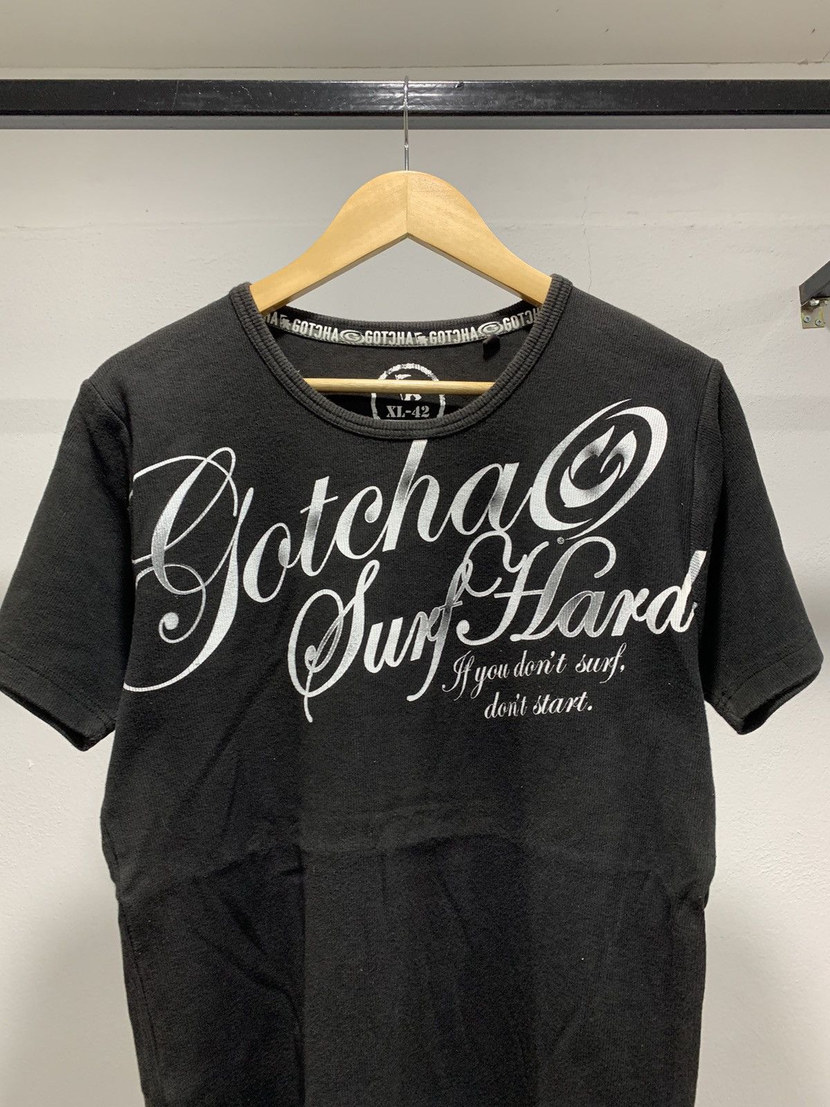 Gotcha × Vintage Gotcha Poem Wording Knit 90s Stretchable Size US L / EU 52-54 / 3 - 2 Thumbnail