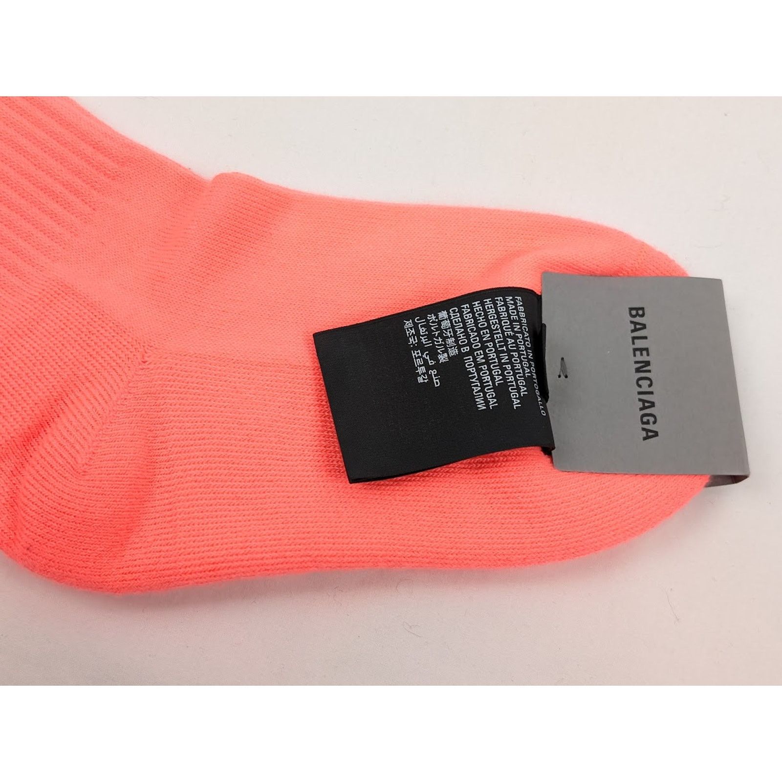 Balenciaga o1rshd1 Size: M / Fluo Cotton Sport Socks in Rose/Black Size ONE SIZE - 5 Thumbnail