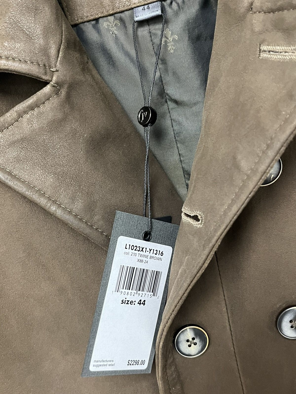 John Varvatos Cut-Away Double Breasted Coat. Size EU 46 USA 36. Size US S / EU 44-46 / 1 - 8 Thumbnail