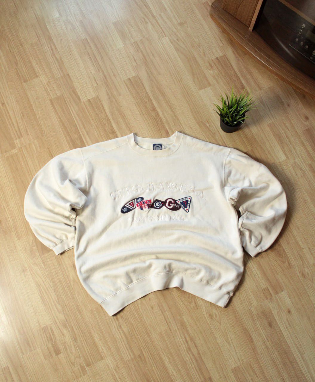 Guess × Vintage 🔥 Vintage Guess Jeans USA Baggy Oversize Y2K Sweatshirt Size US L / EU 52-54 / 3 - 1 Thumbnail