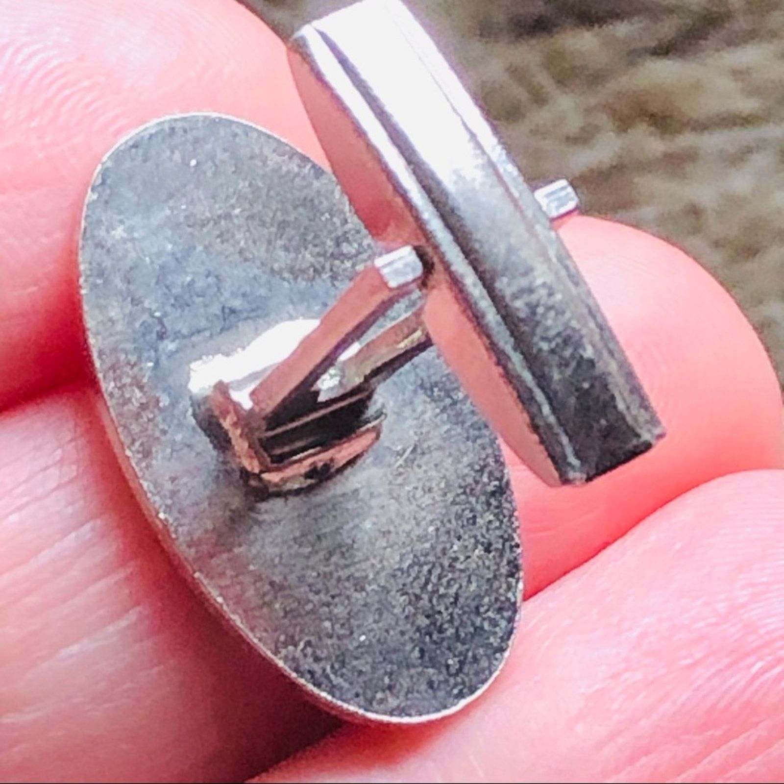 Vintage Vintage silver plated clear rhinestone accent cuff links Size ONE SIZE - 3 Thumbnail