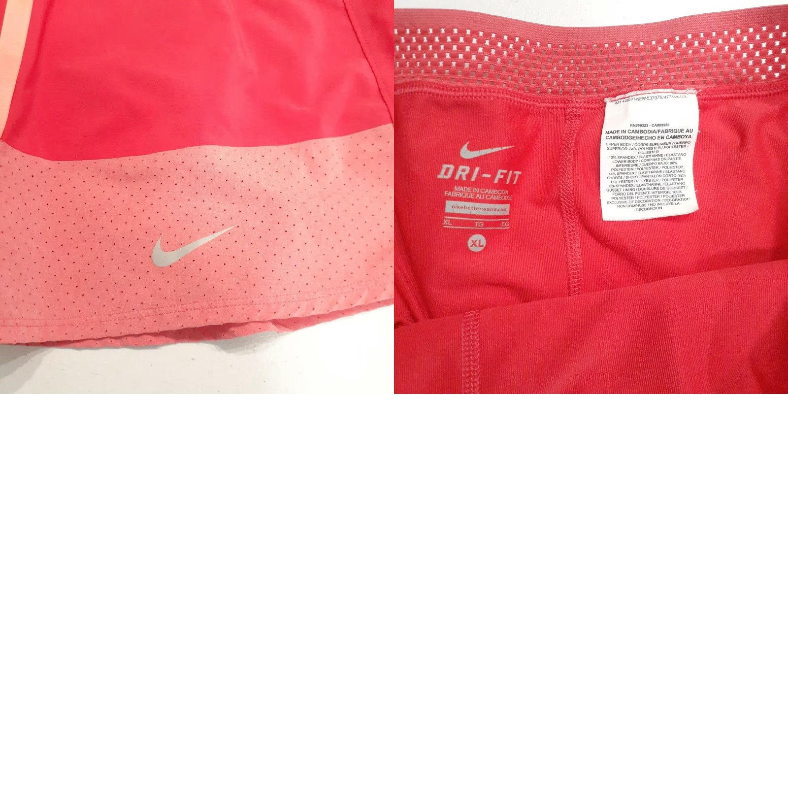 Nike Nike Dri Fit Skirt Skort Golf Tennis Pickleball Fits Large Pink Coral Waist 33" Skort Women L Short Athletic Activewear 90s? Size 36" / US 14 / IT 50 - 8 Thumbnail