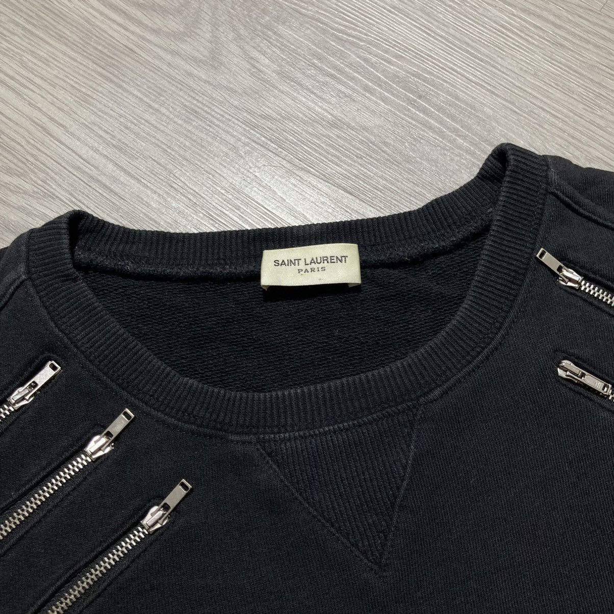 Saint Laurent Paris FW15 Saint Laurent Paris Hedi Slimane 5 Zip Sweatshirt Black Size US M / EU 48-50 / 2 - 14 Thumbnail