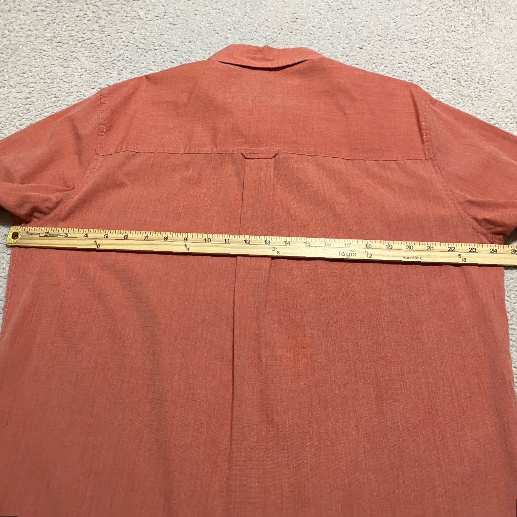 Chaps Ralph Lauren Chaps Mens Large Shirt Orange Long Sleeve Button-Down Easy Care Size US L / EU 52-54 / 3 - 7 Thumbnail