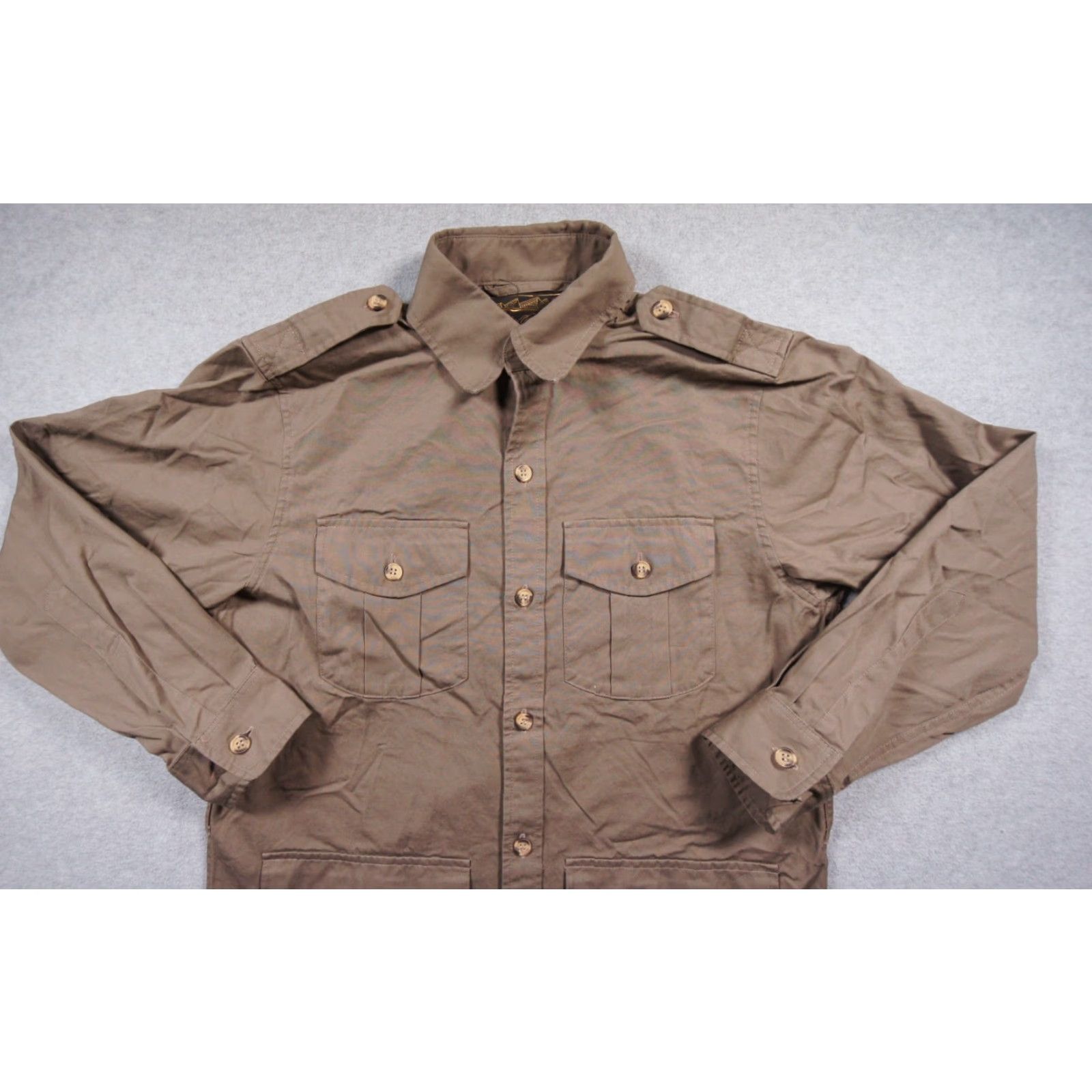 Eddie Bauer VINTAGE Eddie Bauer Shirt Mens Small Brown Button Down Safari Utility Hunt Adult Size US S / EU 44-46 / 1 - 2 Thumbnail