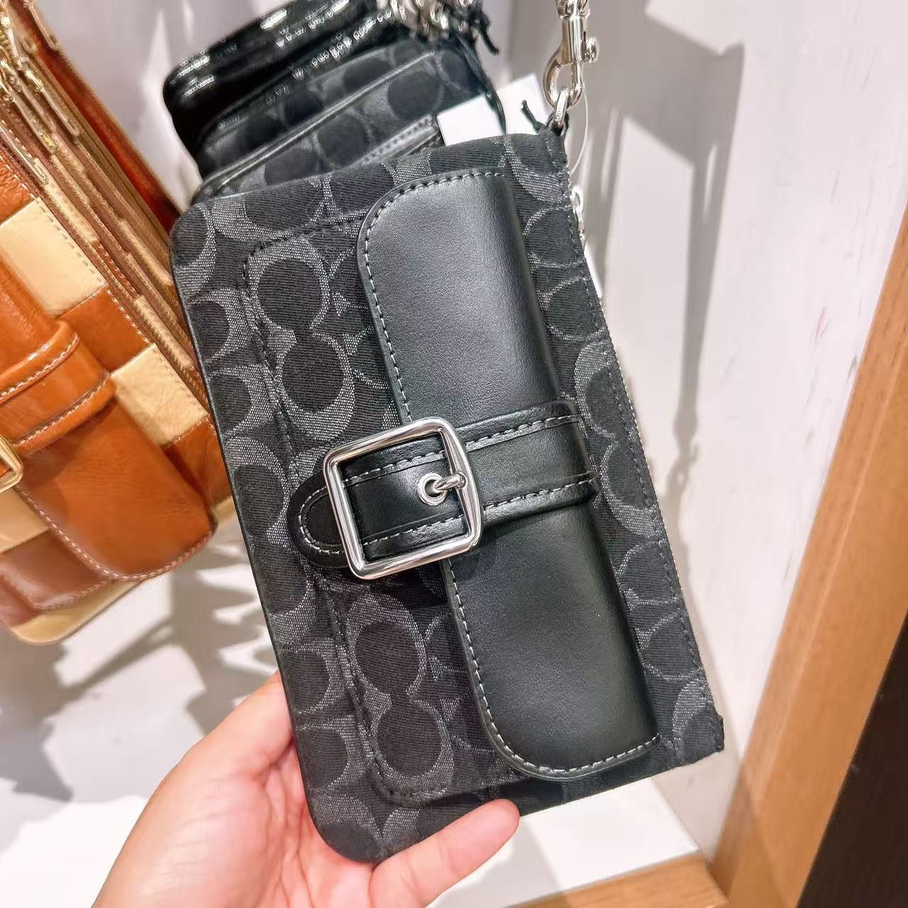 Coach Ashton Wristlet In Signature Denim CEF57 Size ONE SIZE - 3 Thumbnail