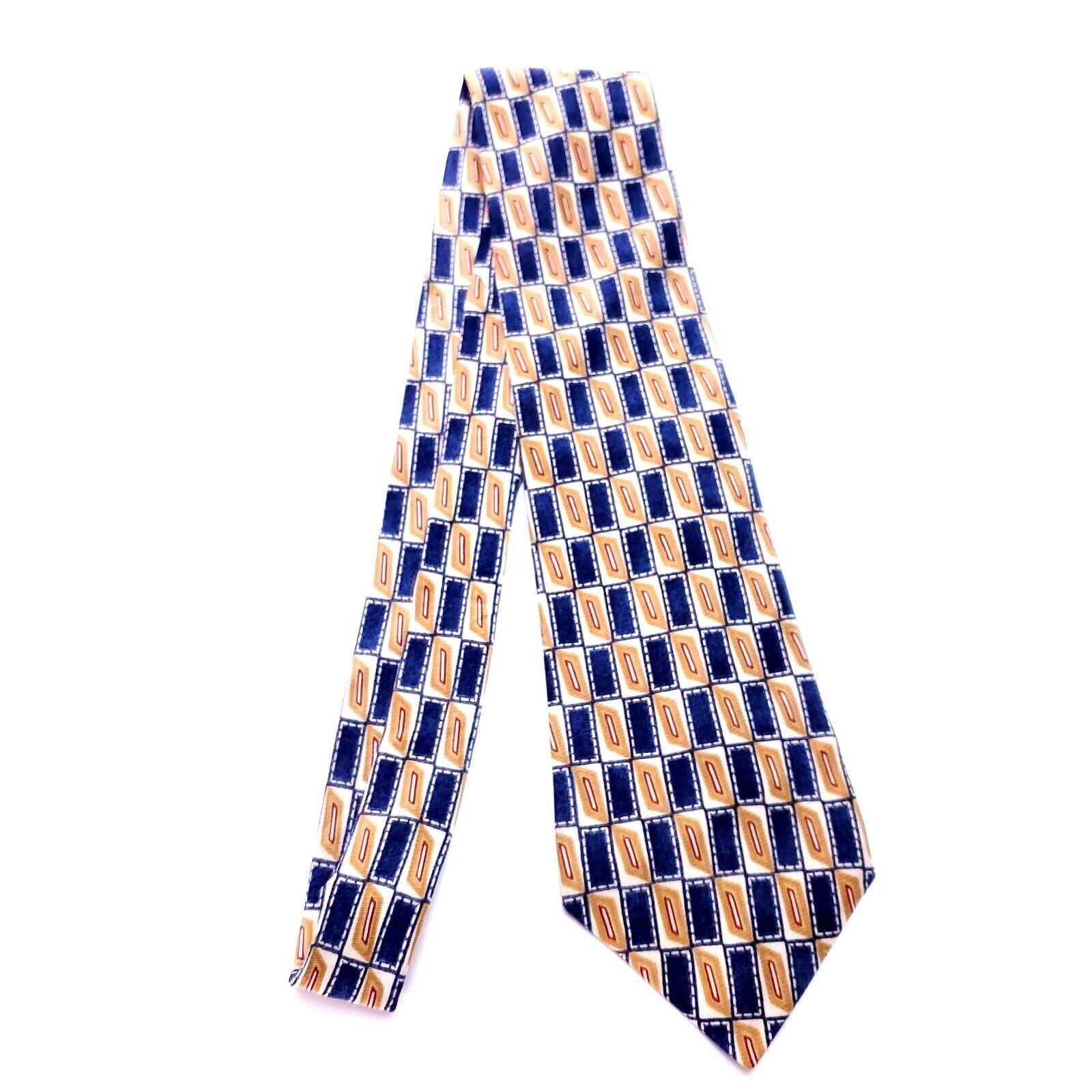 Perry Ellis Perry Ellis Print Blue Orange Geometric Wide Vintage USA Size ONE SIZE - 6 Thumbnail