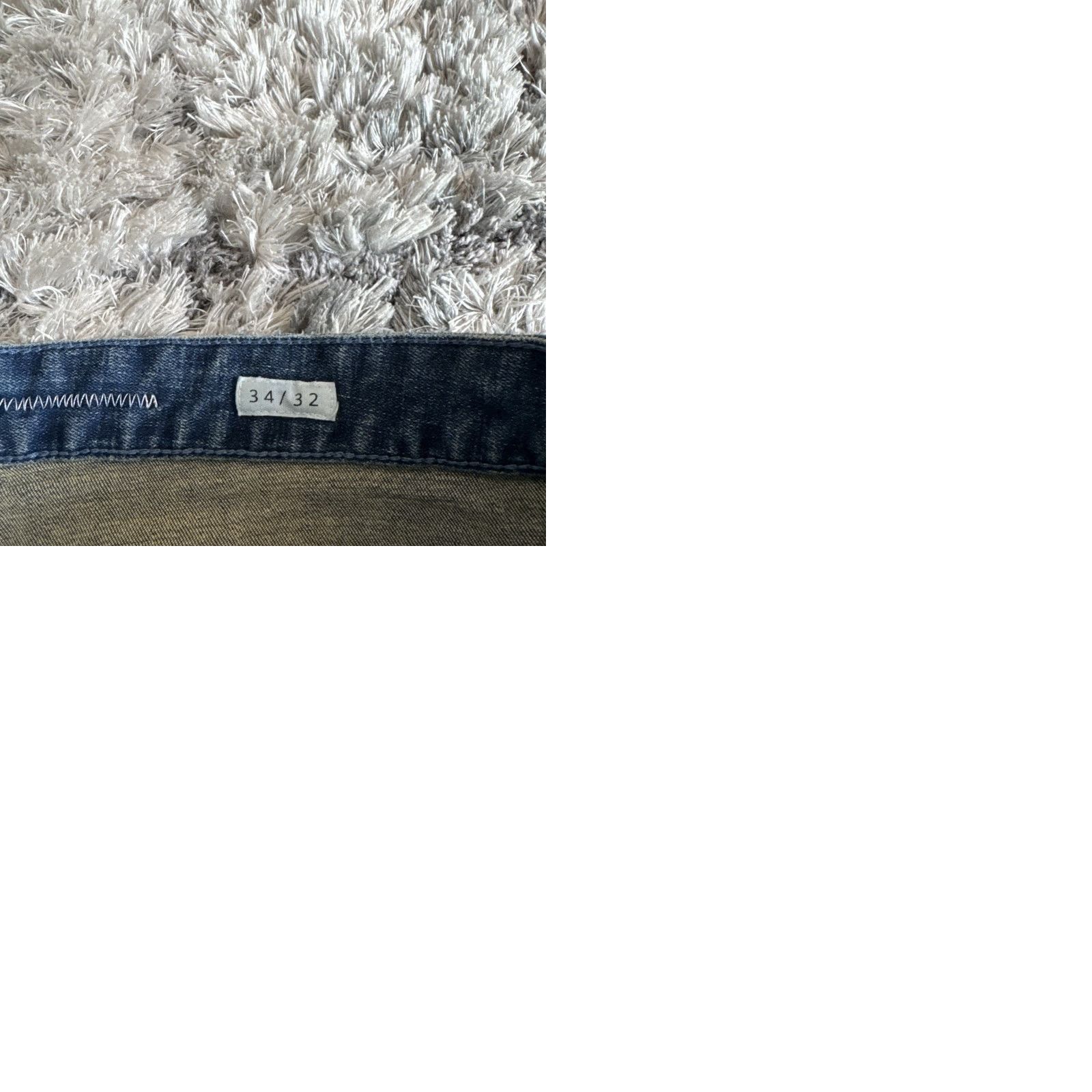 Denime FIRST ROW Jeans Men’s Skinny Blue Denim Paint Splattered Distressed Size 34x32 DAMAGE Size US 34 / EU 50 - 10 Thumbnail