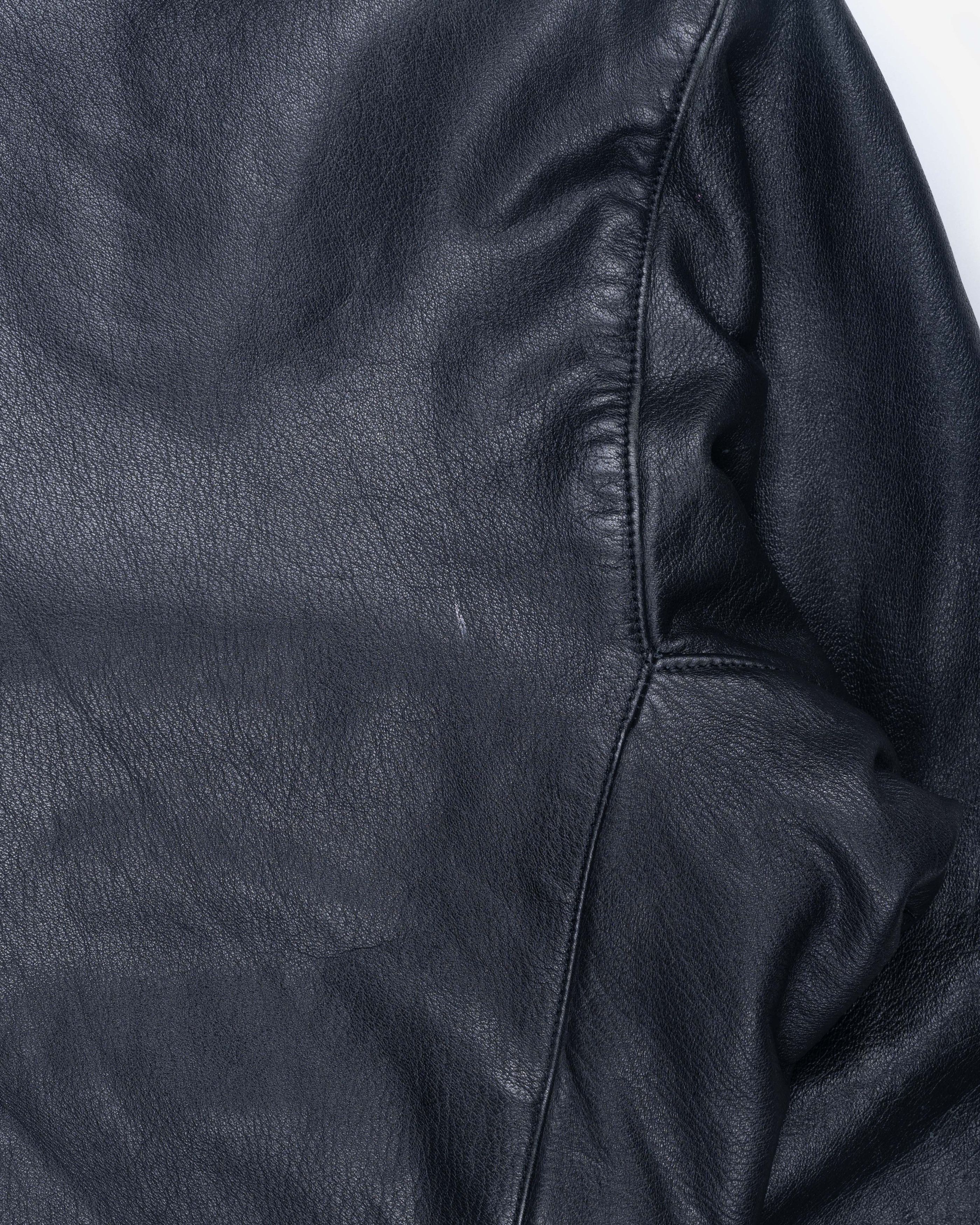 Vintage Swedish Army Leather Pocket Motorcycle Jacket Size US M / EU 48-50 / 2 - 10 Thumbnail