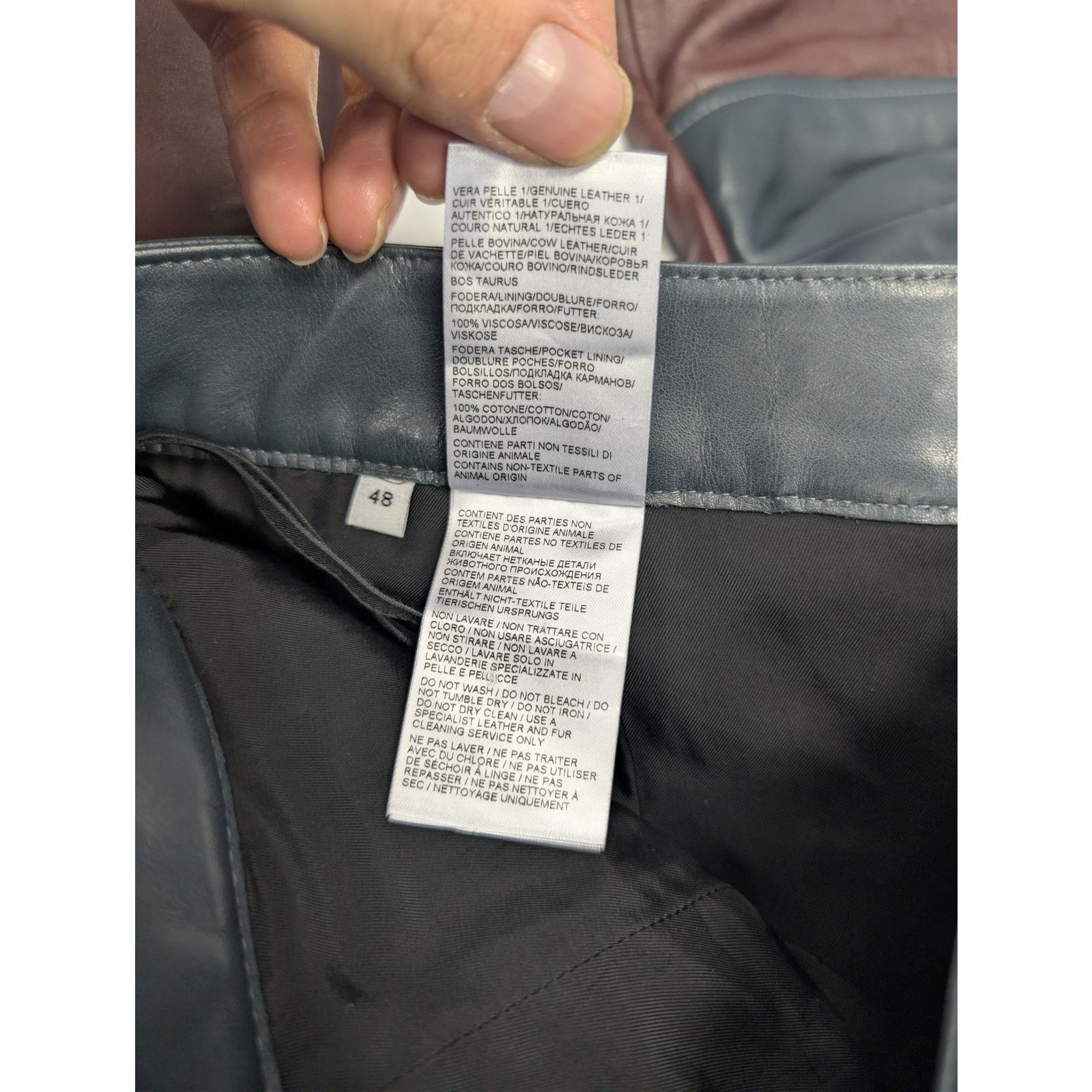 Bottega Veneta o1rshd1 Leather Biker Pants Natural Calf Pants Size US 32 / EU 48 - 17 Thumbnail