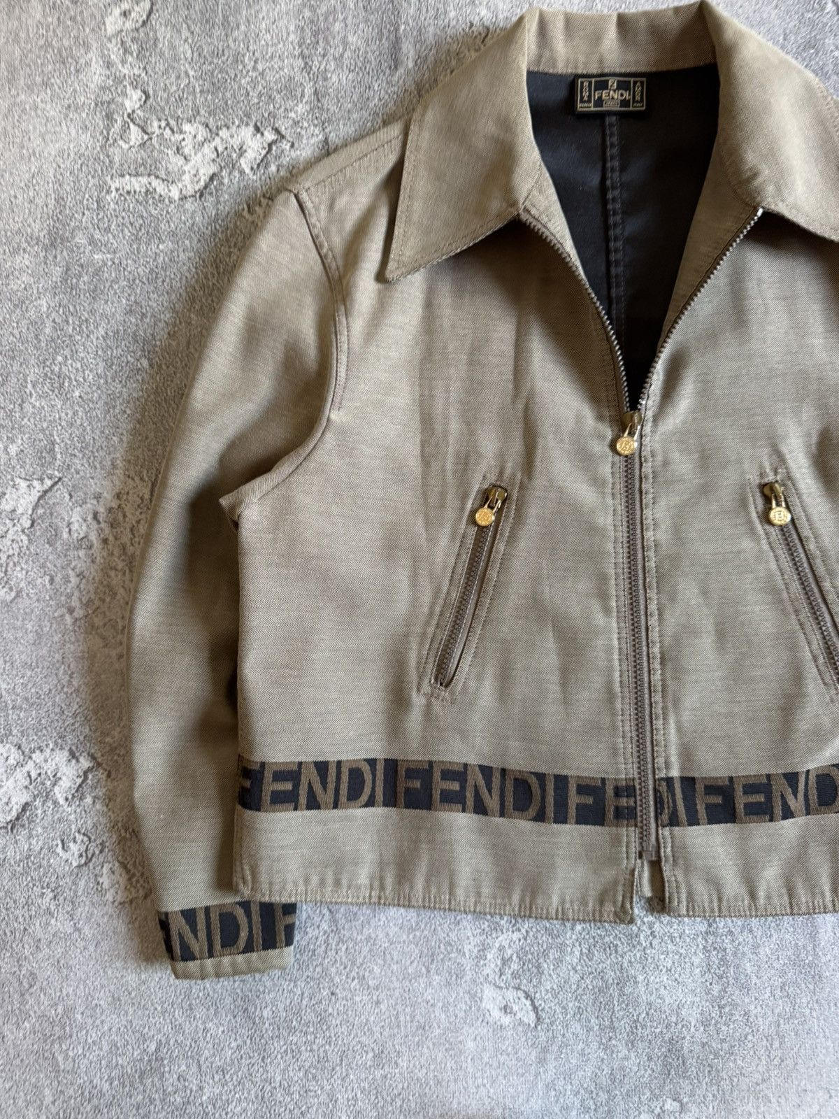 Fendi FENDI retro vintage zip jacket blazer bomber monogram 90s Size M / US 6-8 / IT 42-44 - 3 Thumbnail