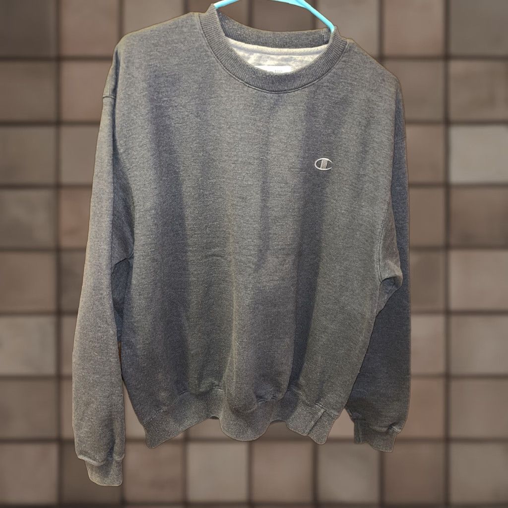 Champion VINTAGE Champion Sweatshirt Crewneck Mens Large Dark Gray C Logo Y2K 90s USA Classic All Seasons Serviceable Size US L / EU 52-54 / 3 - 1 Thumbnail