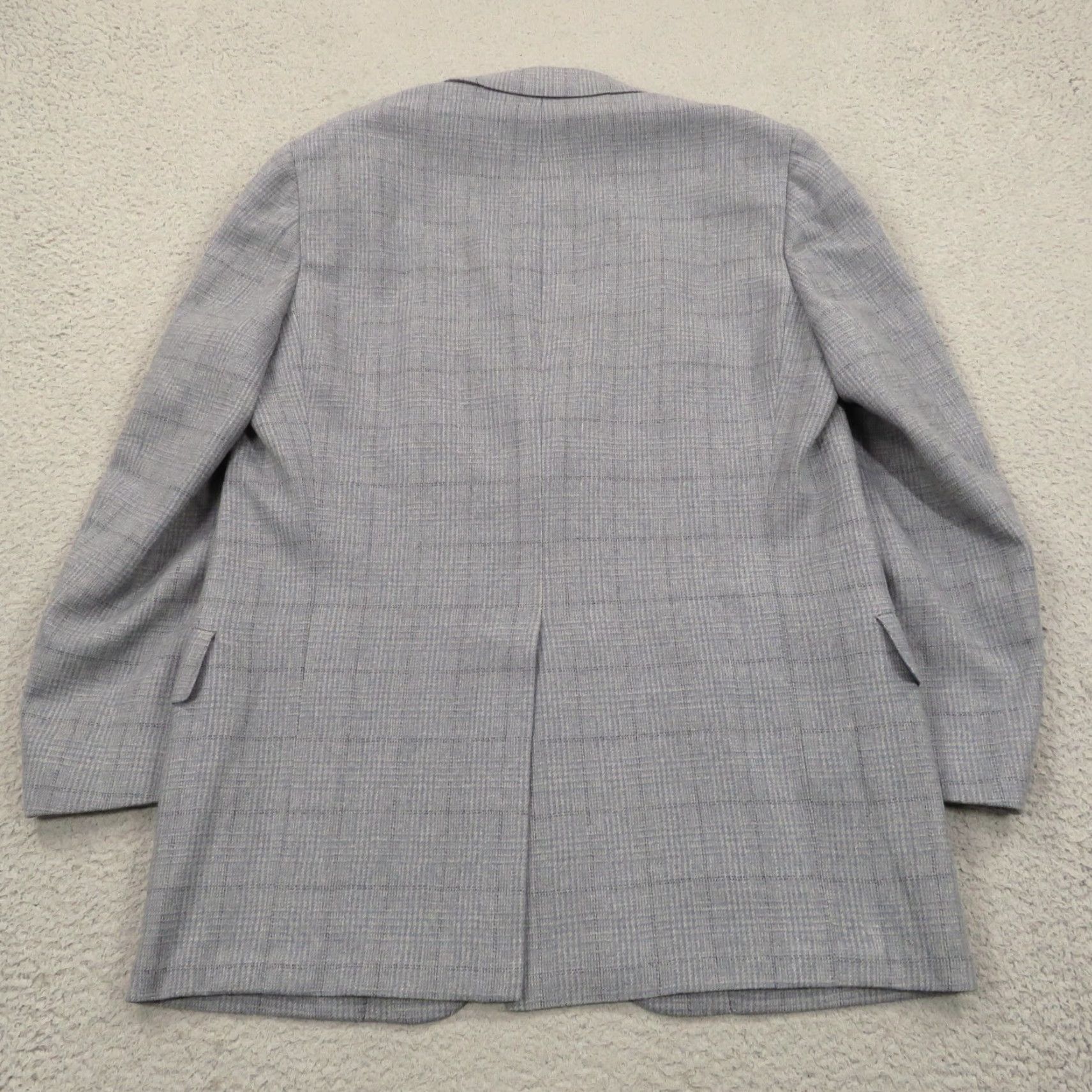 Vintage Oxxford Clothes Blazer Sport Coat Jacket Mens 44L Wool Windowpane Size 44R - 7 Thumbnail