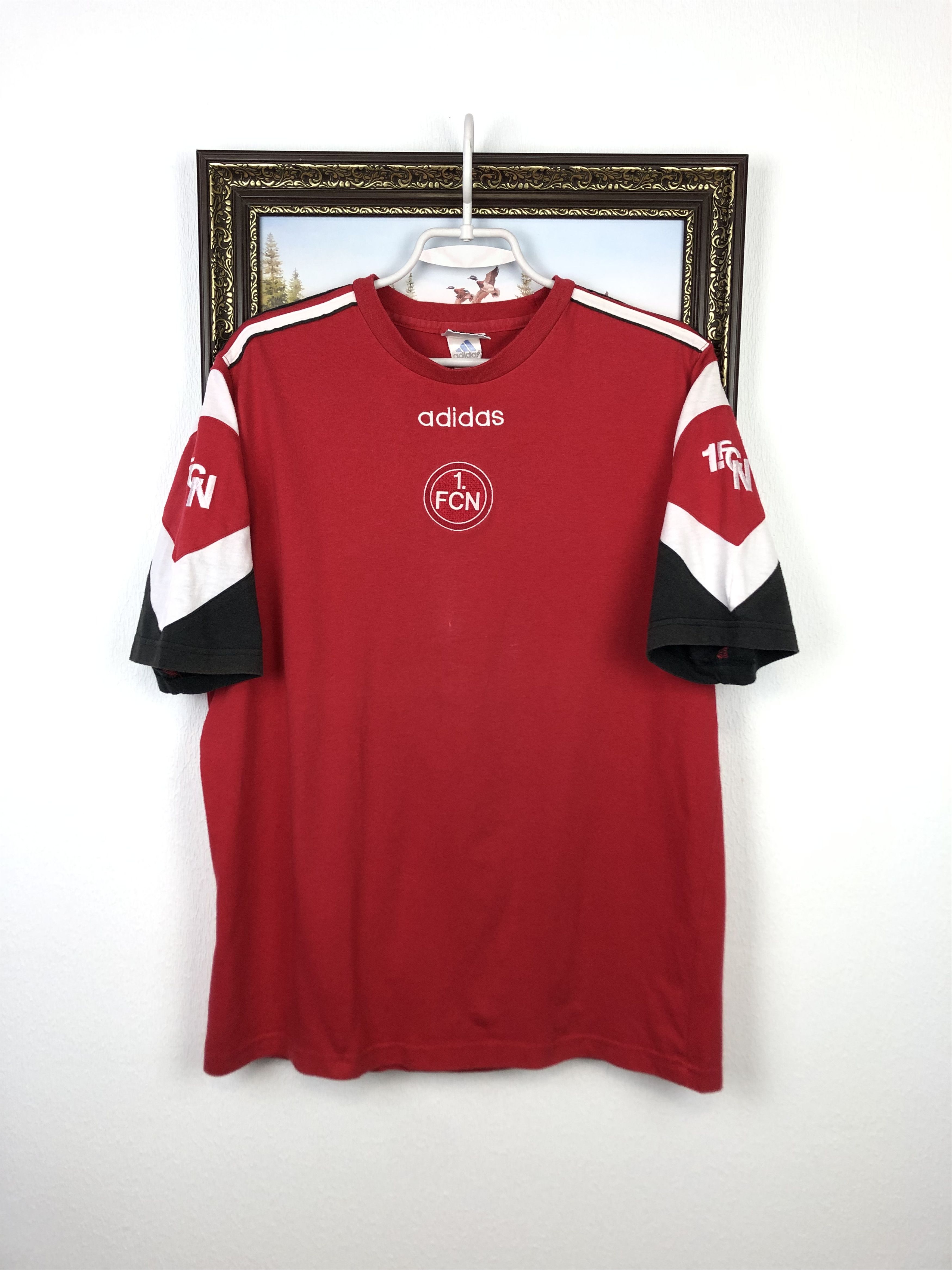 Vintage 90's Adidas Nurnberg Football Shirt Soccer Train