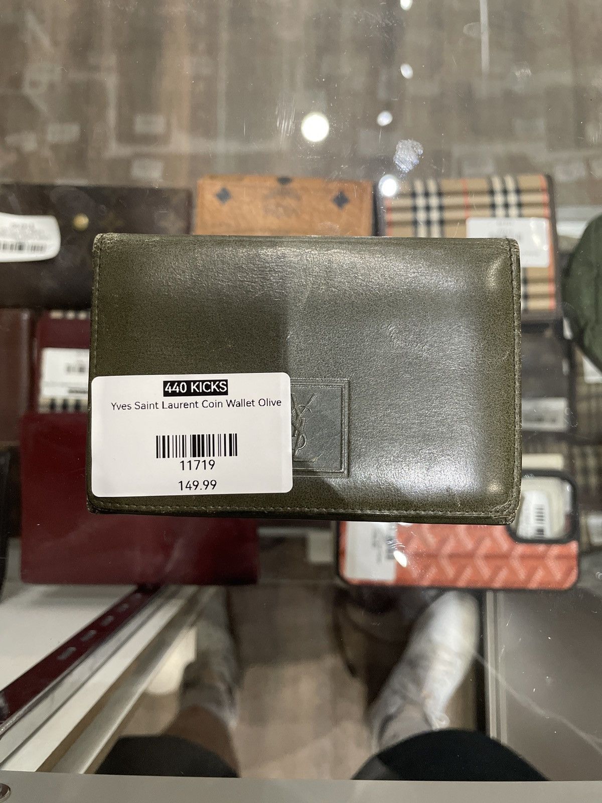 Yves Saint Laurent Yves Saint Laurent Coin Wallet Olive Size ONE SIZE - 1 Thumbnail