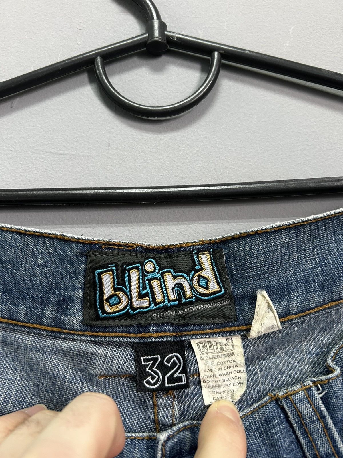 Blind Skateboards Vintage Blind Baggy Jeans Japanese Faded Wide Flared Rare Size US 32 / EU 48 - 4 Thumbnail